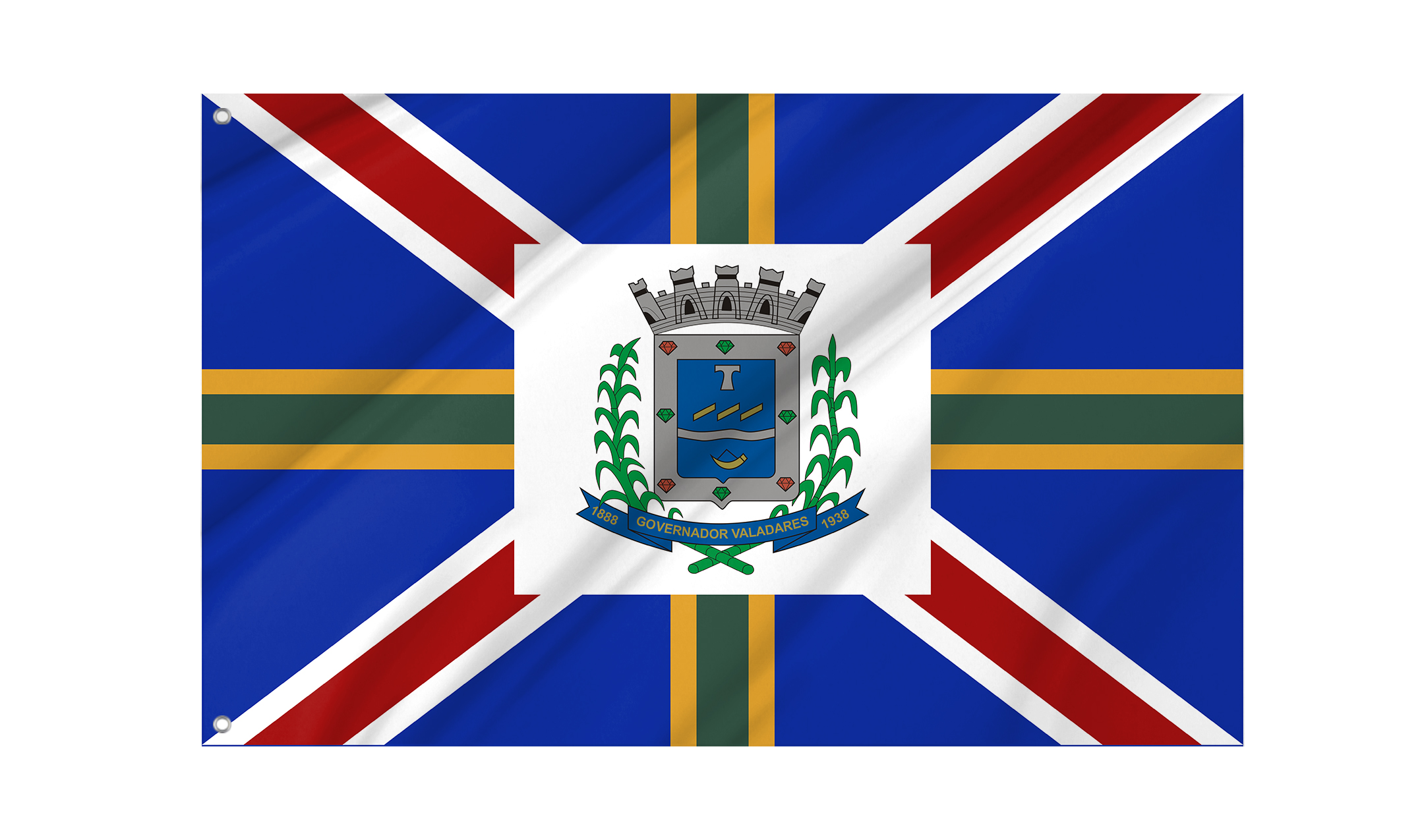 Minas Gerais' Governador Valadares City Flag for Indoor & Outdoor Use