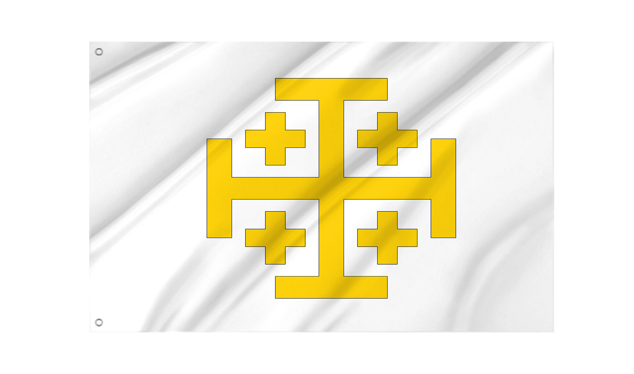 Kingdom of Jerusalem Flag for Indoor & Outdoor Use