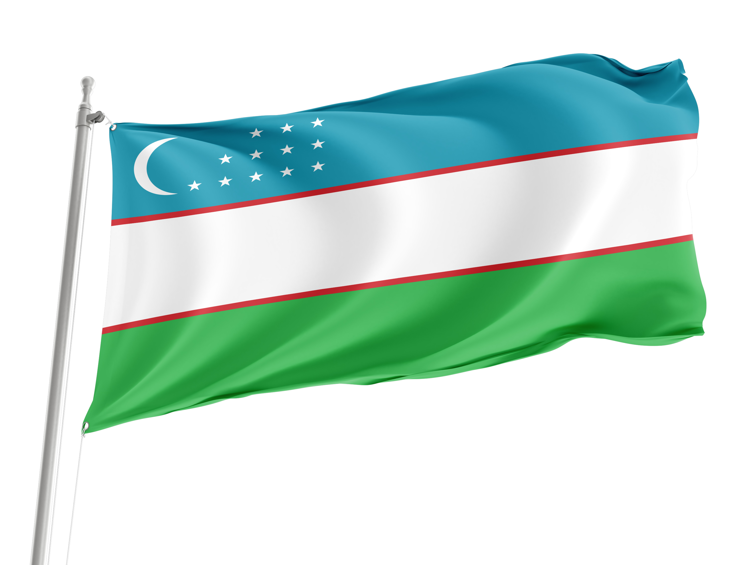 Uzbekistan Flag for Indoor & Outdoor Use