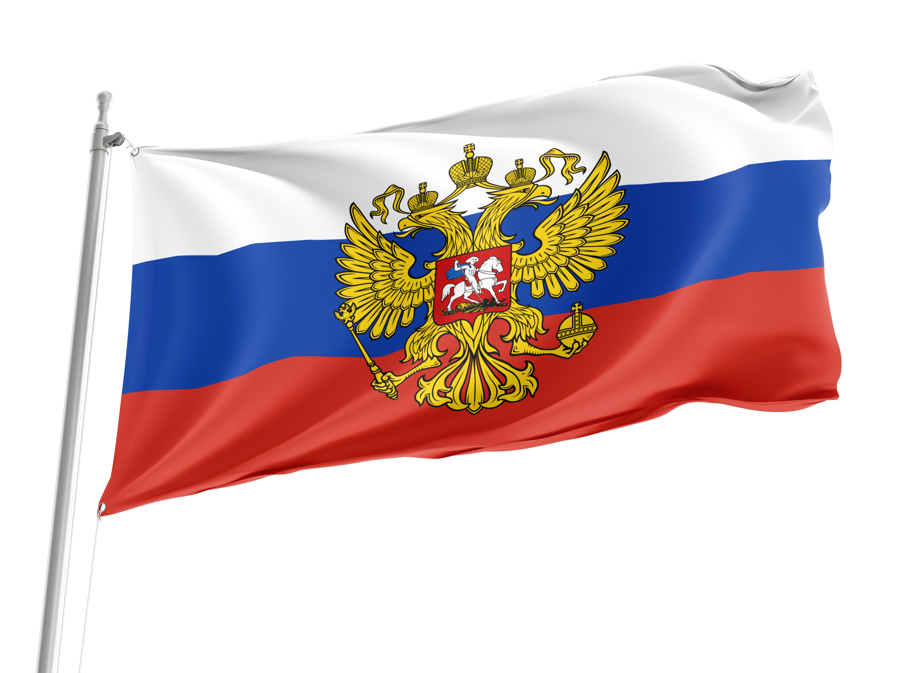 Russia Crest Flag for Indoor & Outdoor Use