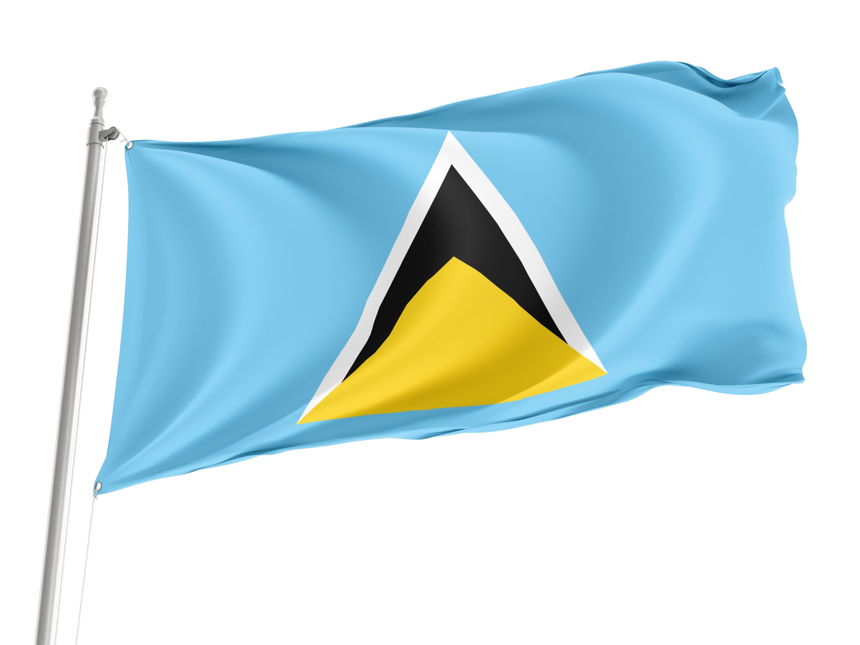 Saint Lucia Flag for Indoor & Outdoor Use
