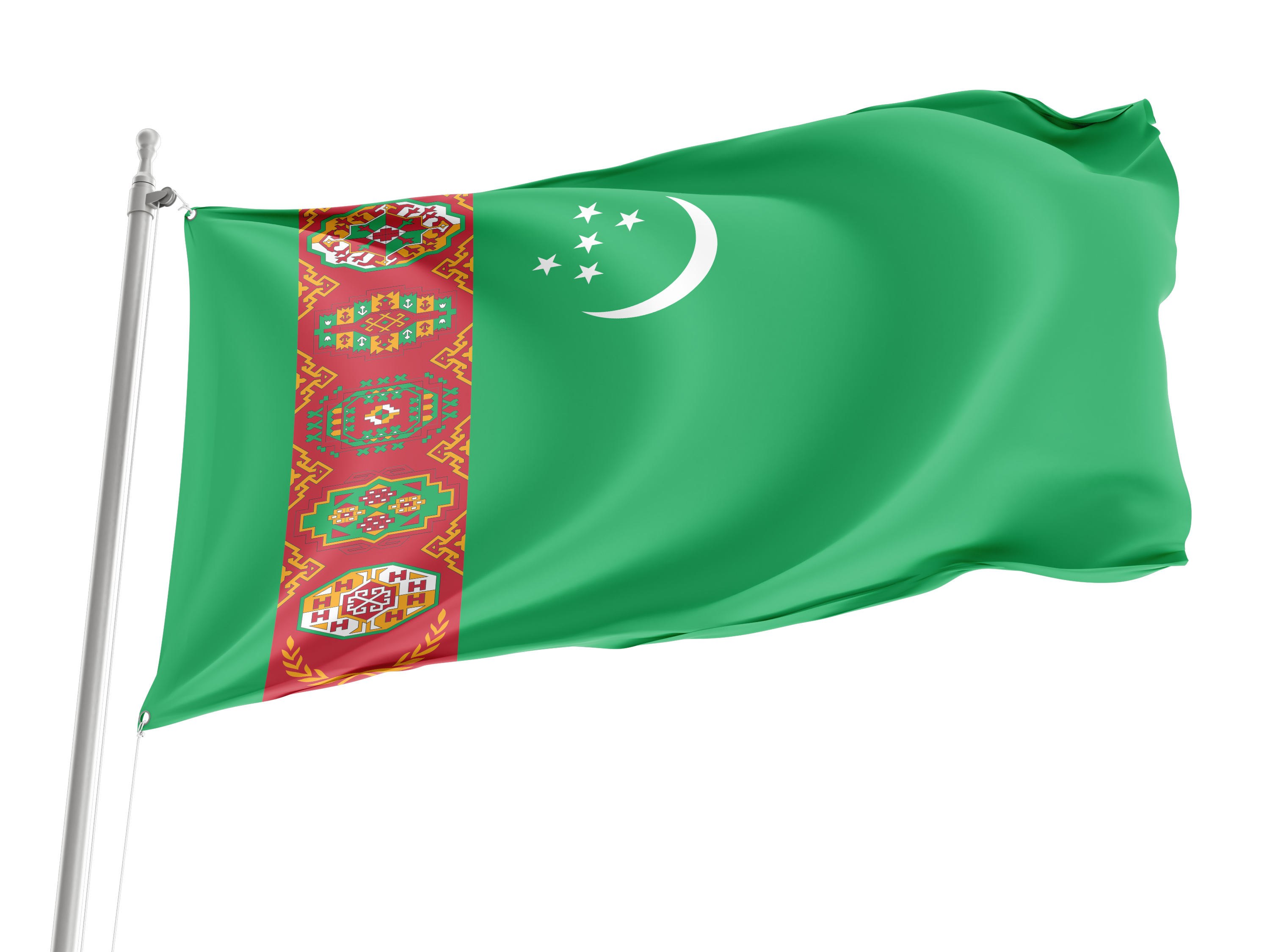 Turkmenistan Flag for Indoor & Outdoor Use