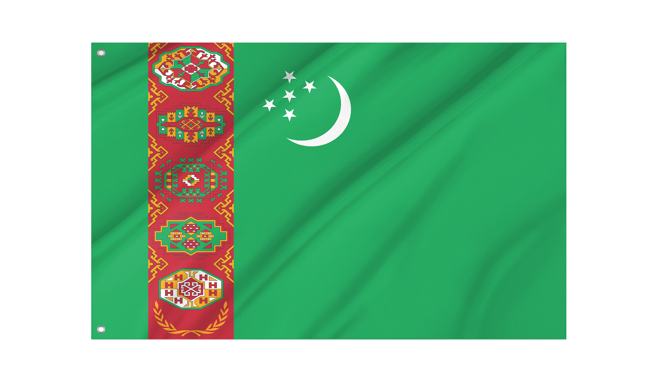 Turkmenistan Flag for Indoor & Outdoor Use