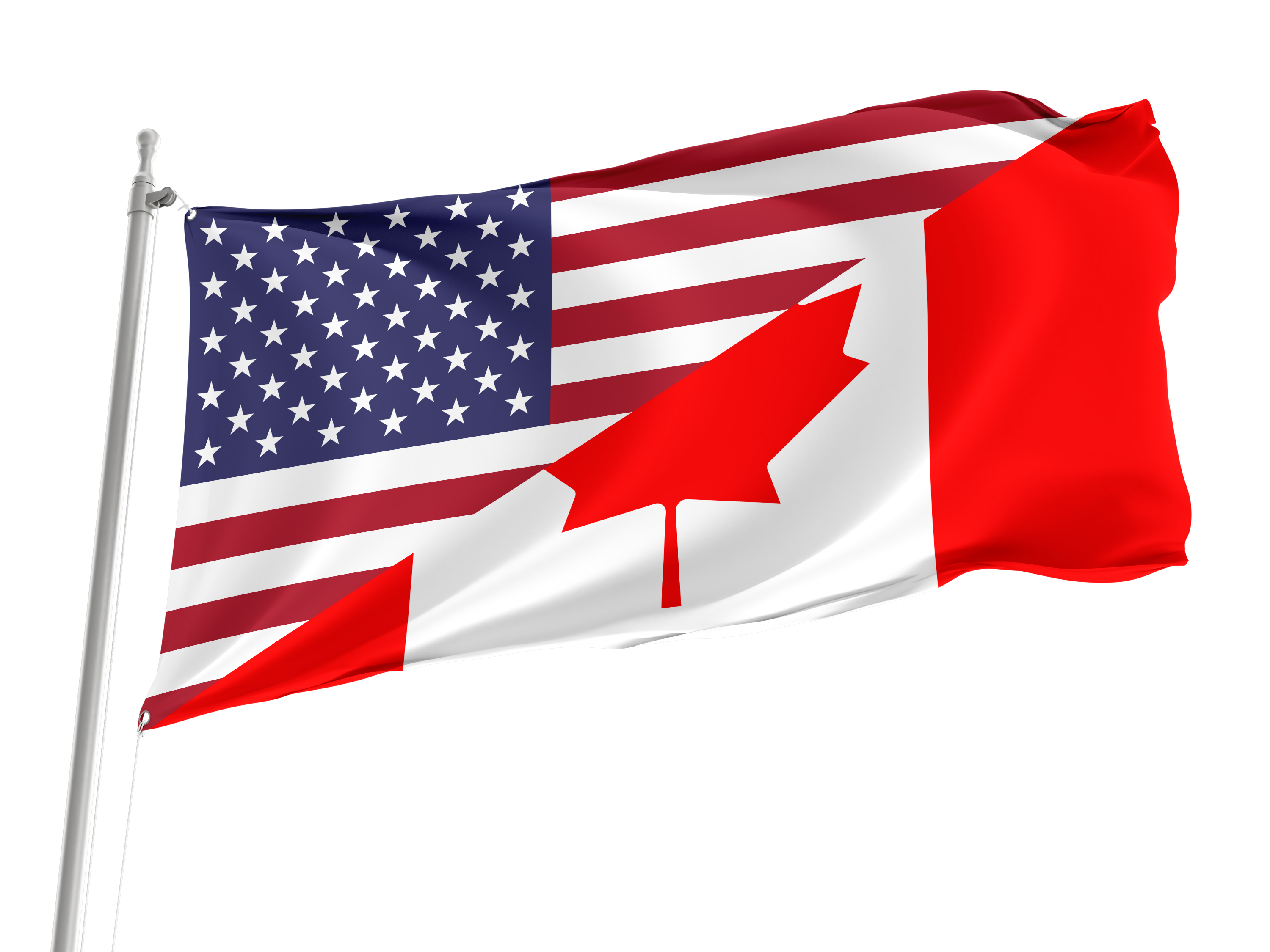 United States and the Canada Friendship Flag for Indoor & Outdoor Use