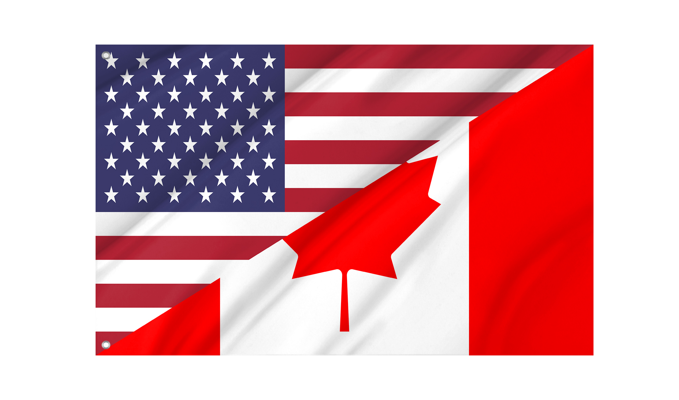 United States and the Canada Friendship Flag for Indoor & Outdoor Use
