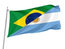 Brazil and Argentina Friendship Flag for Indoor & Outdoor Use