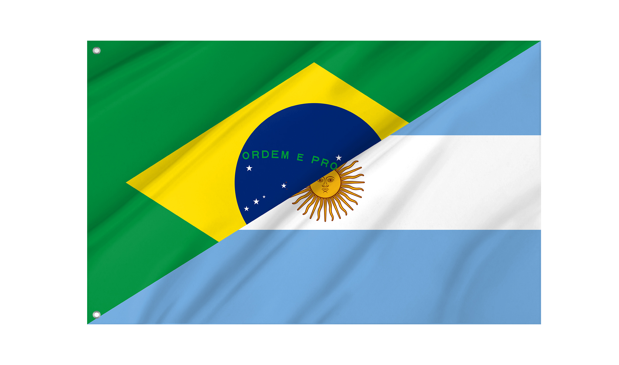 Brazil and Argentina Friendship Flag for Indoor & Outdoor Use
