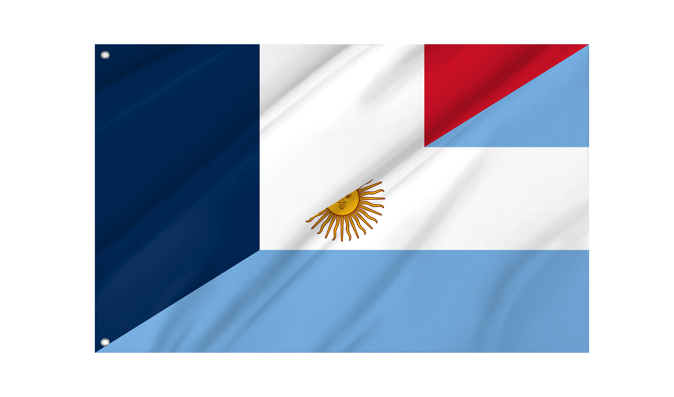 France and Argentina Friendship Flag for Indoor & Outdoor Use