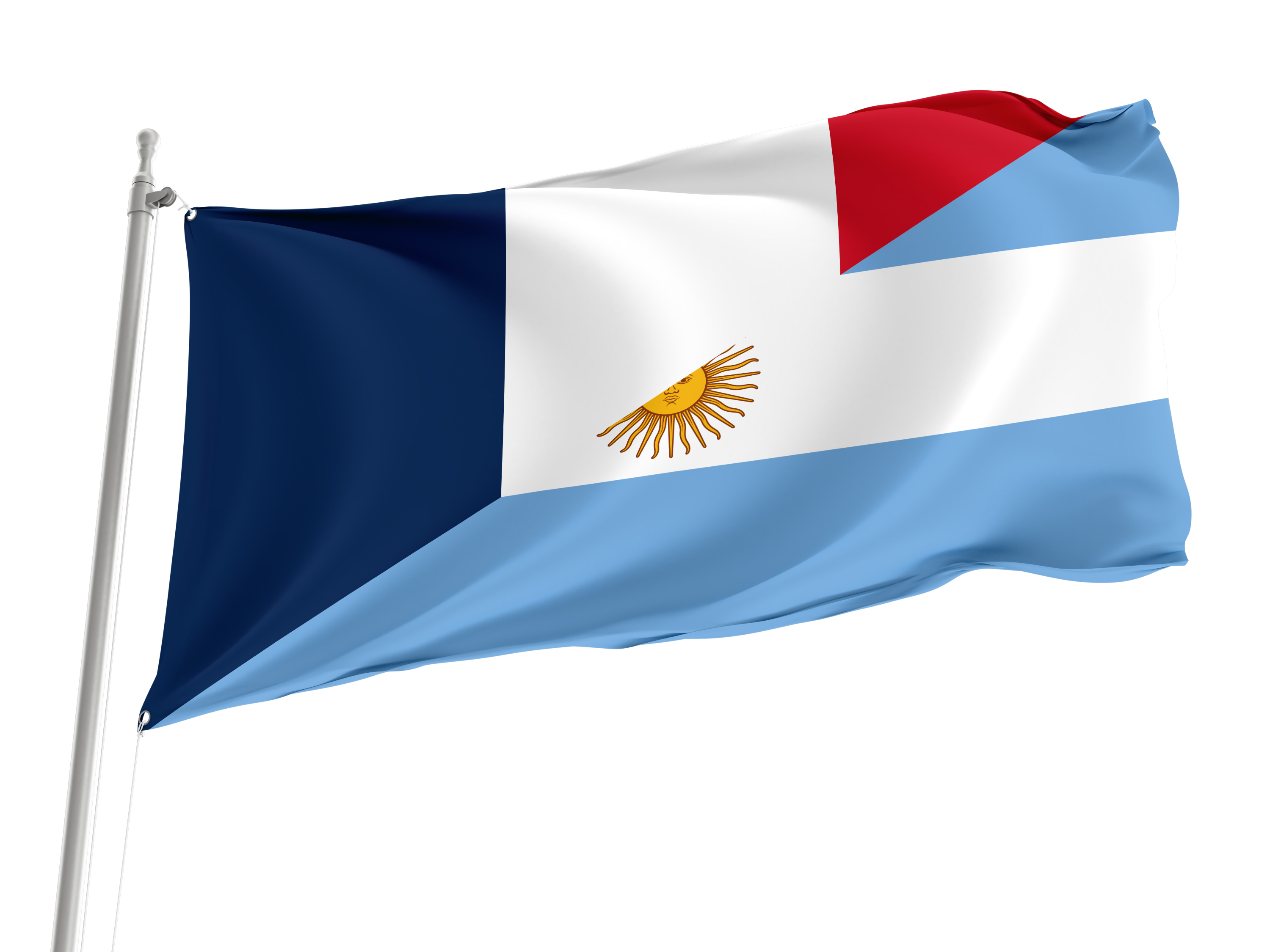 France and Argentina Friendship Flag for Indoor & Outdoor Use