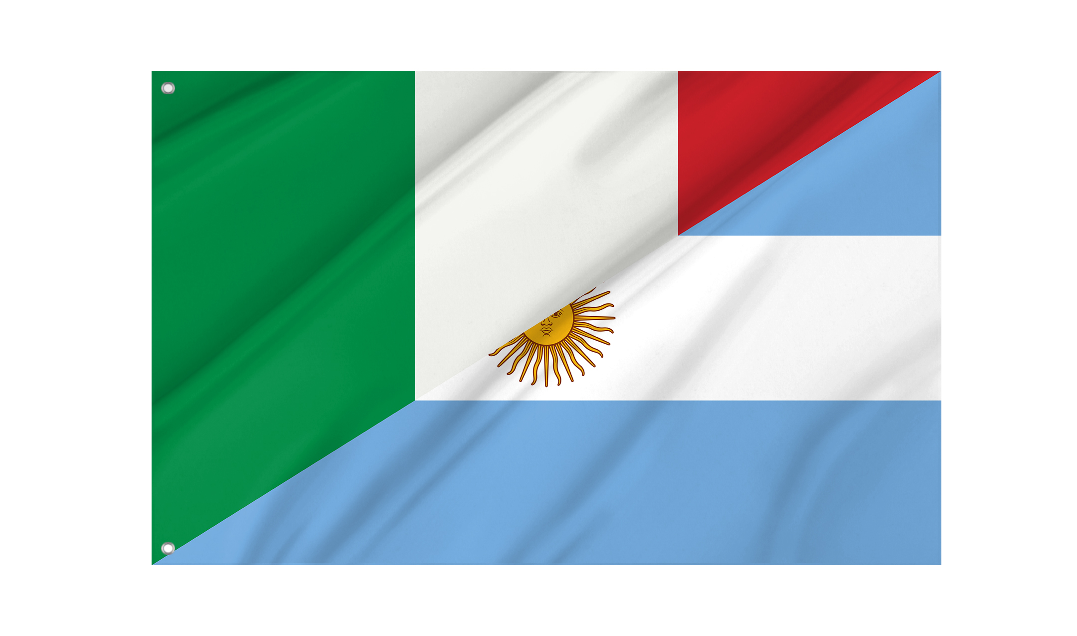 Italy and Argentina Friendship Flag for Indoor & Outdoor Use