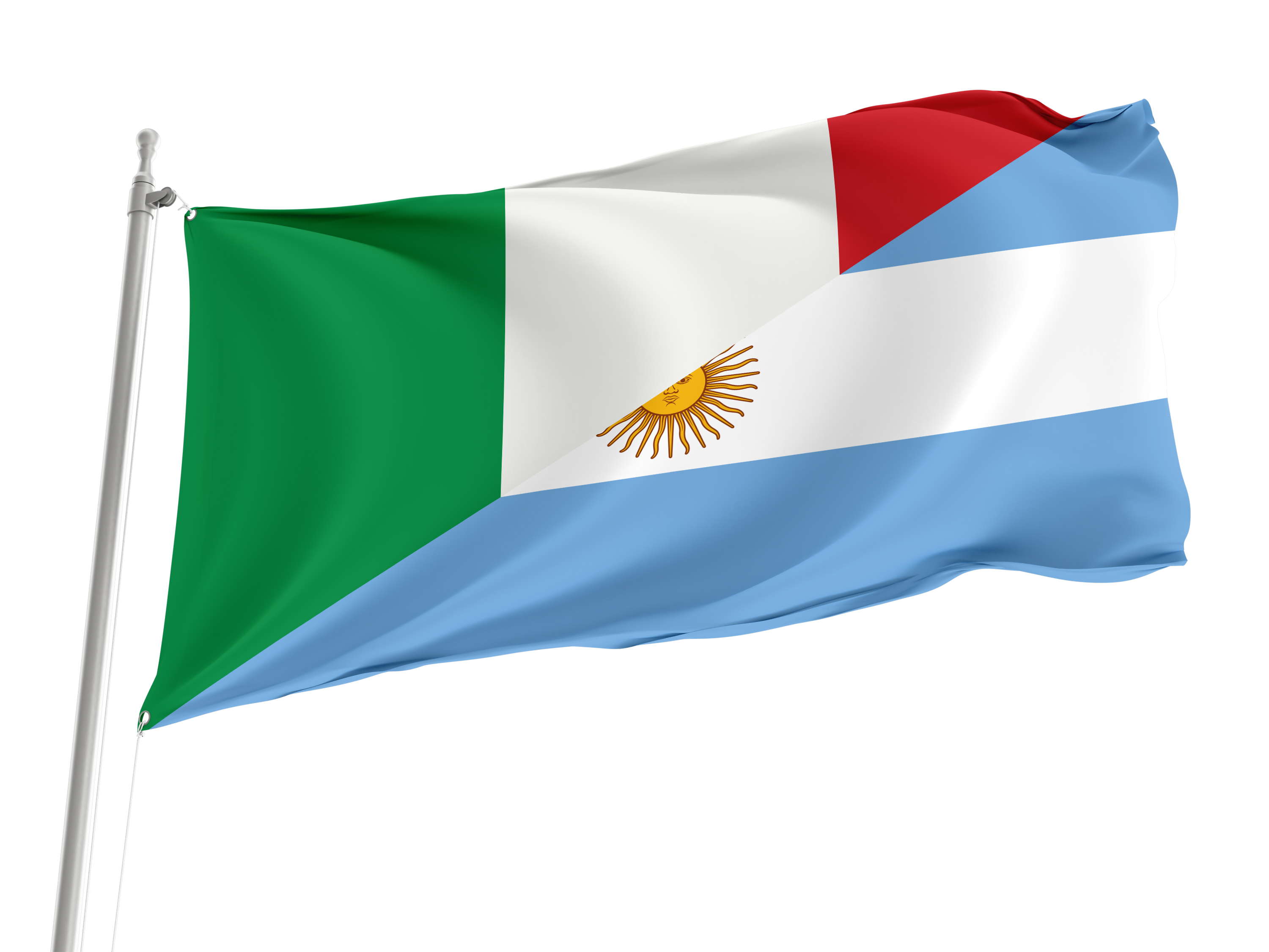 Italy and Argentina Friendship Flag for Indoor & Outdoor Use