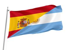 Spain and Argentina Friendship Flag for Indoor & Outdoor Use