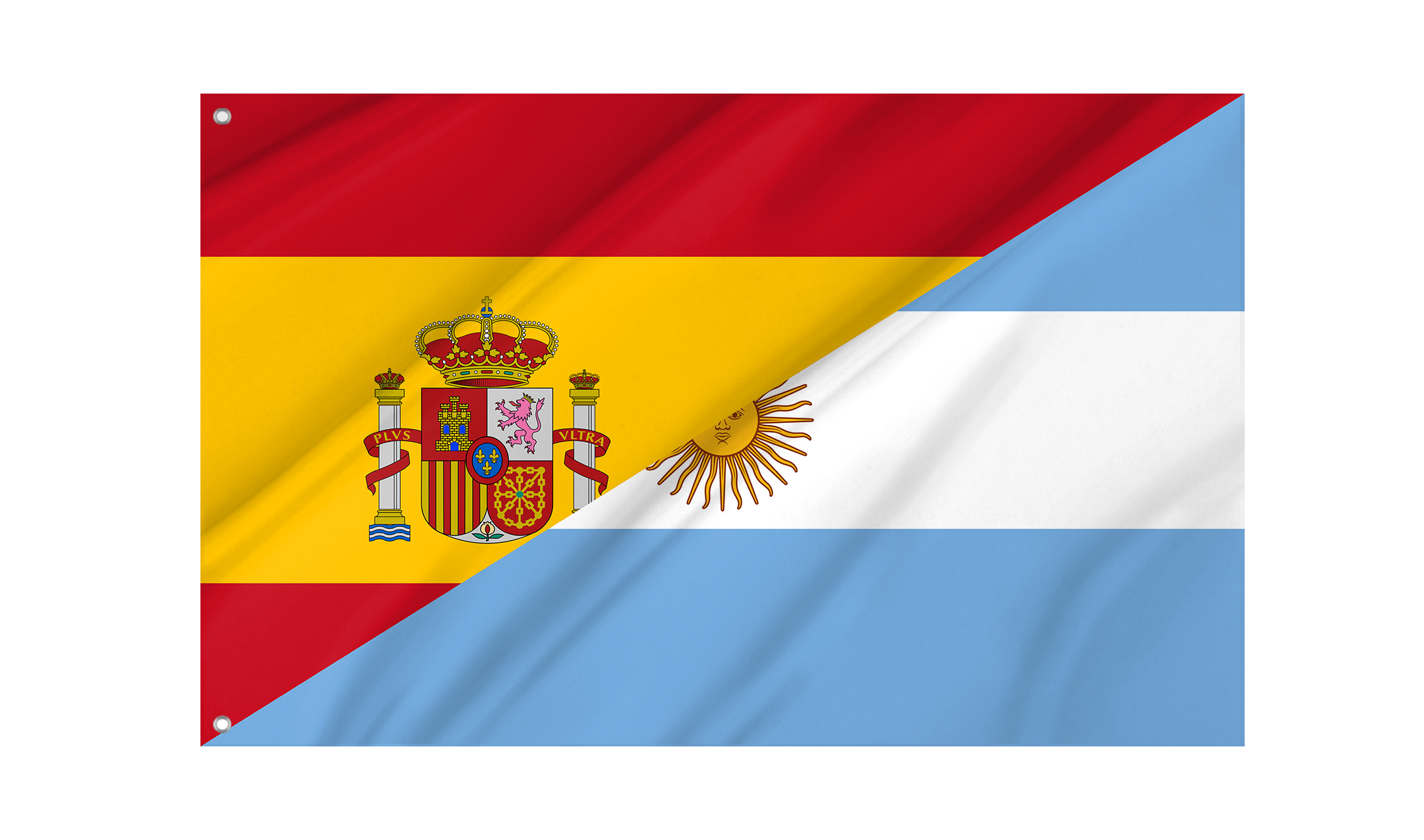 Spain and Argentina Friendship Flag for Indoor & Outdoor Use
