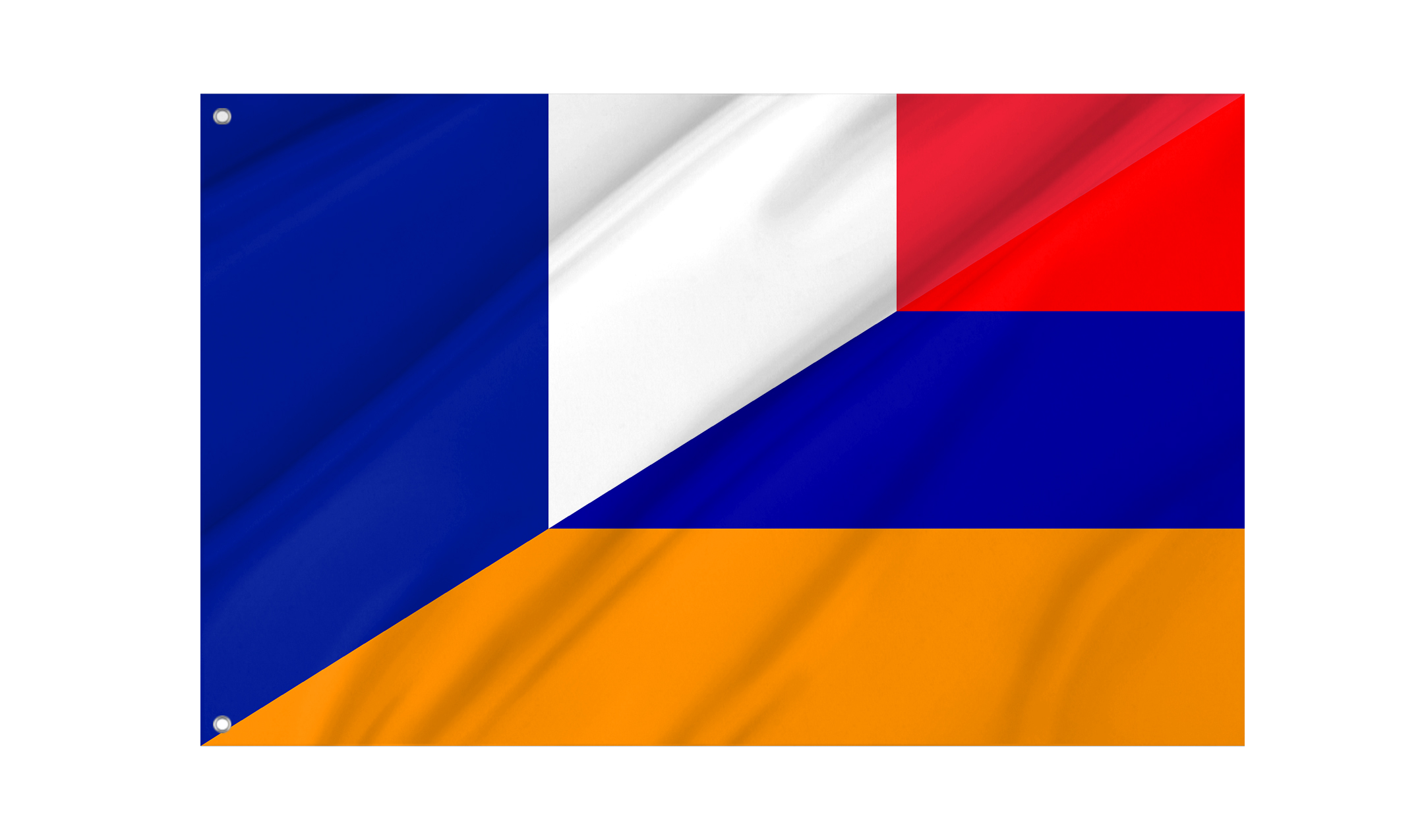 France and Armenia Friendship Flag for Indoor & Outdoor Use