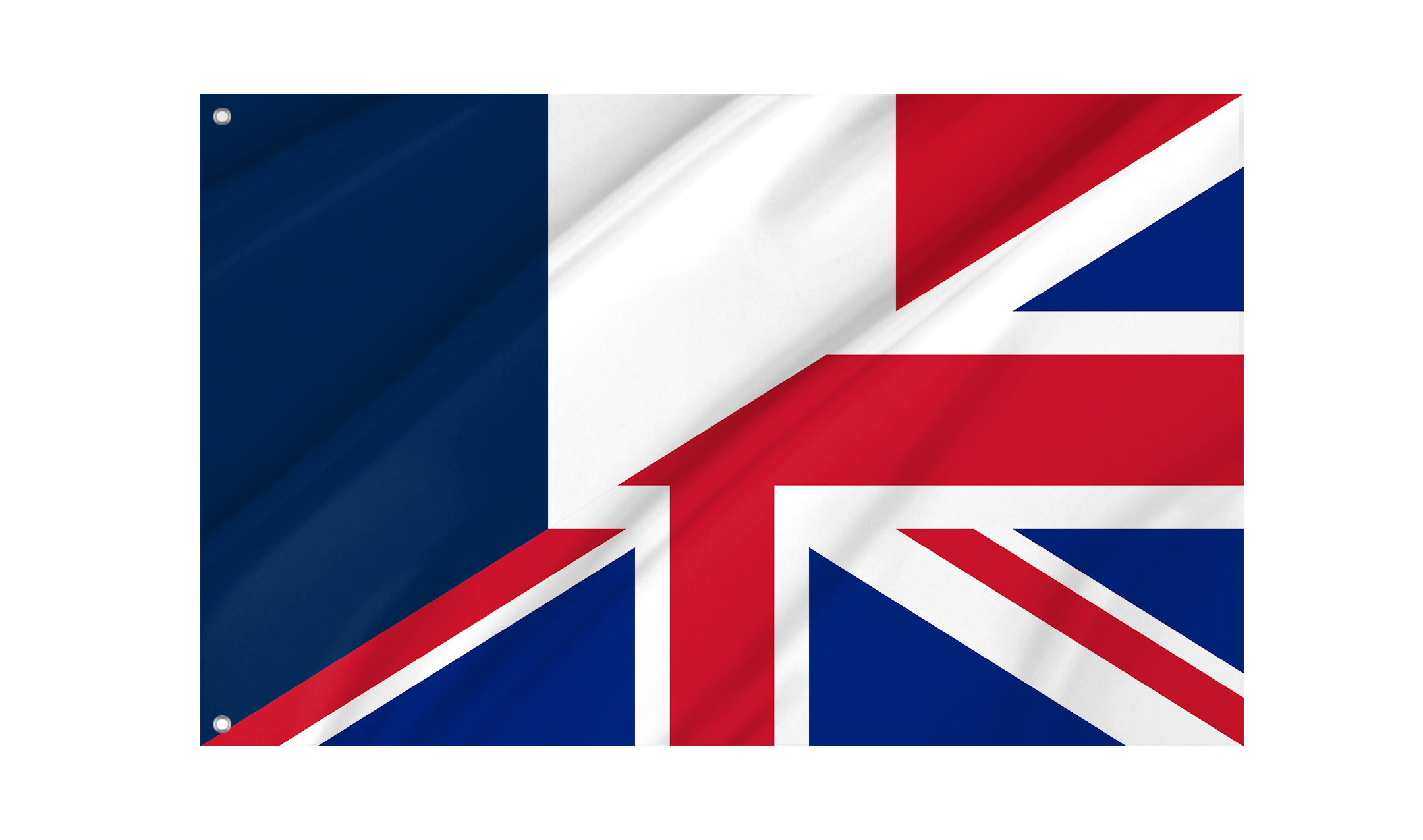 France and United Kingdom Friendship Flag for Indoor & Outdoor Use