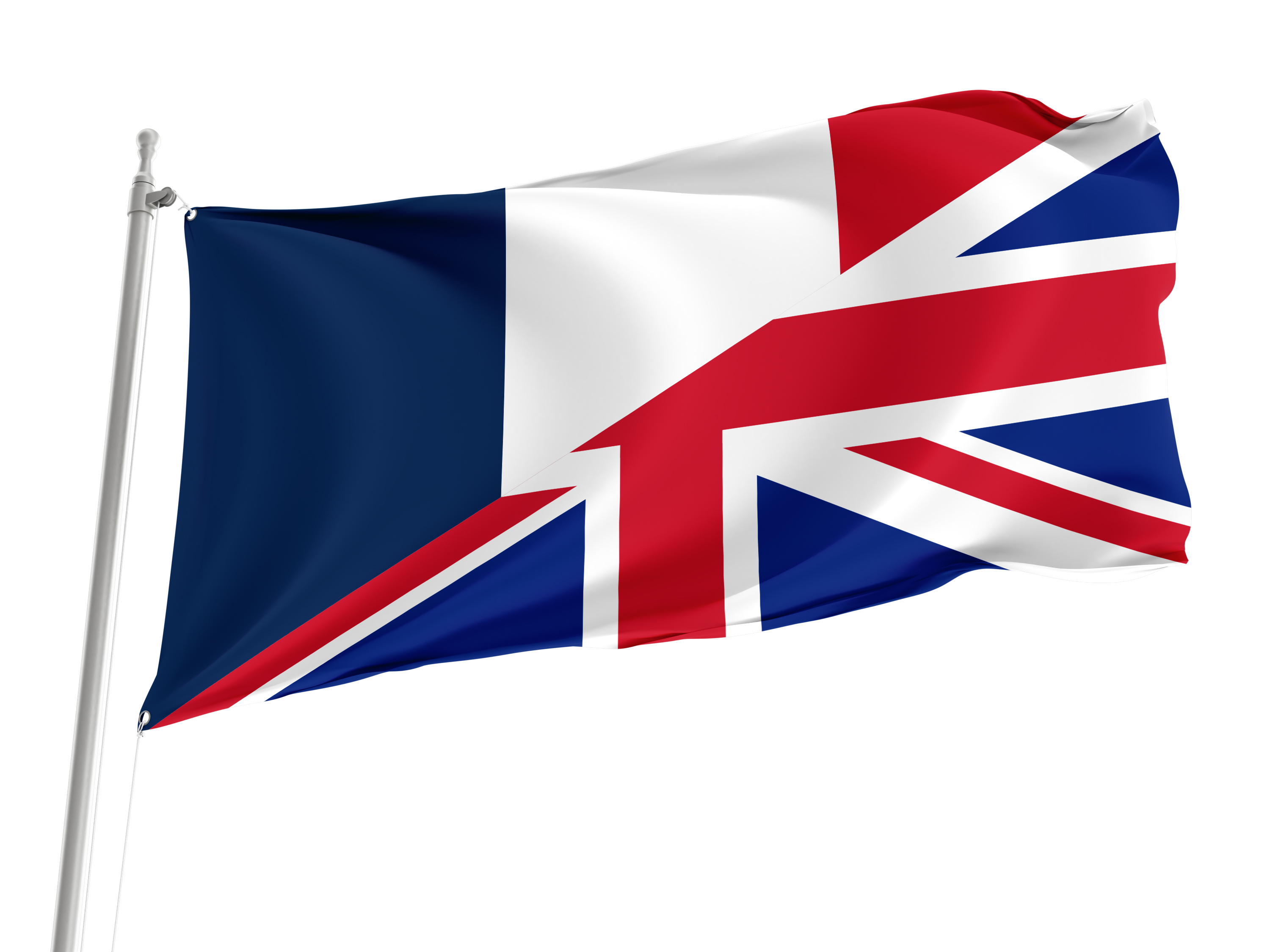 France and United Kingdom Friendship Flag for Indoor & Outdoor Use