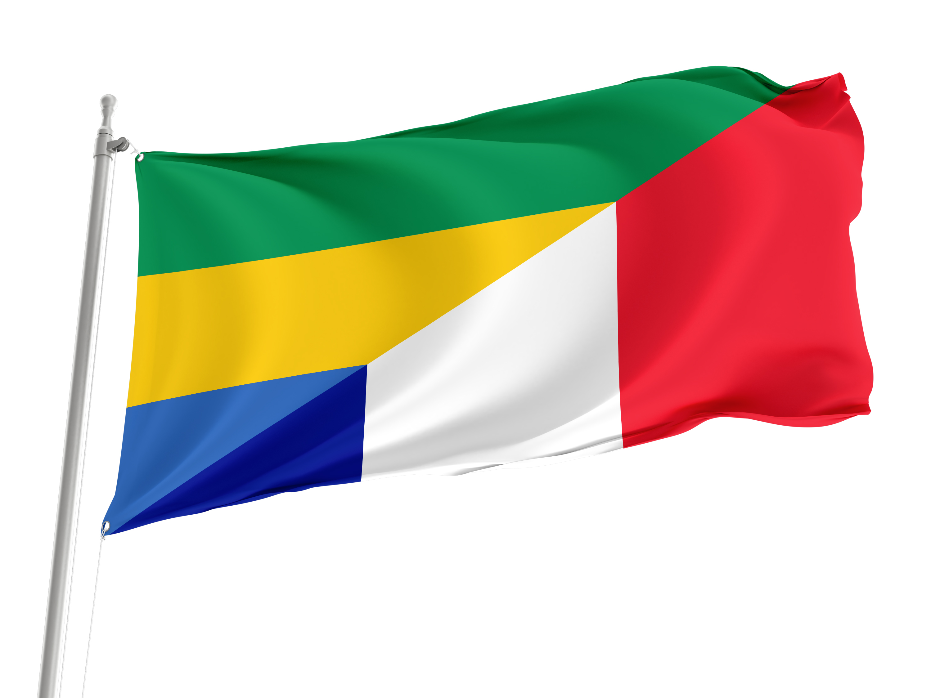 Gabon and France Friendship Flag for Indoor & Outdoor Use