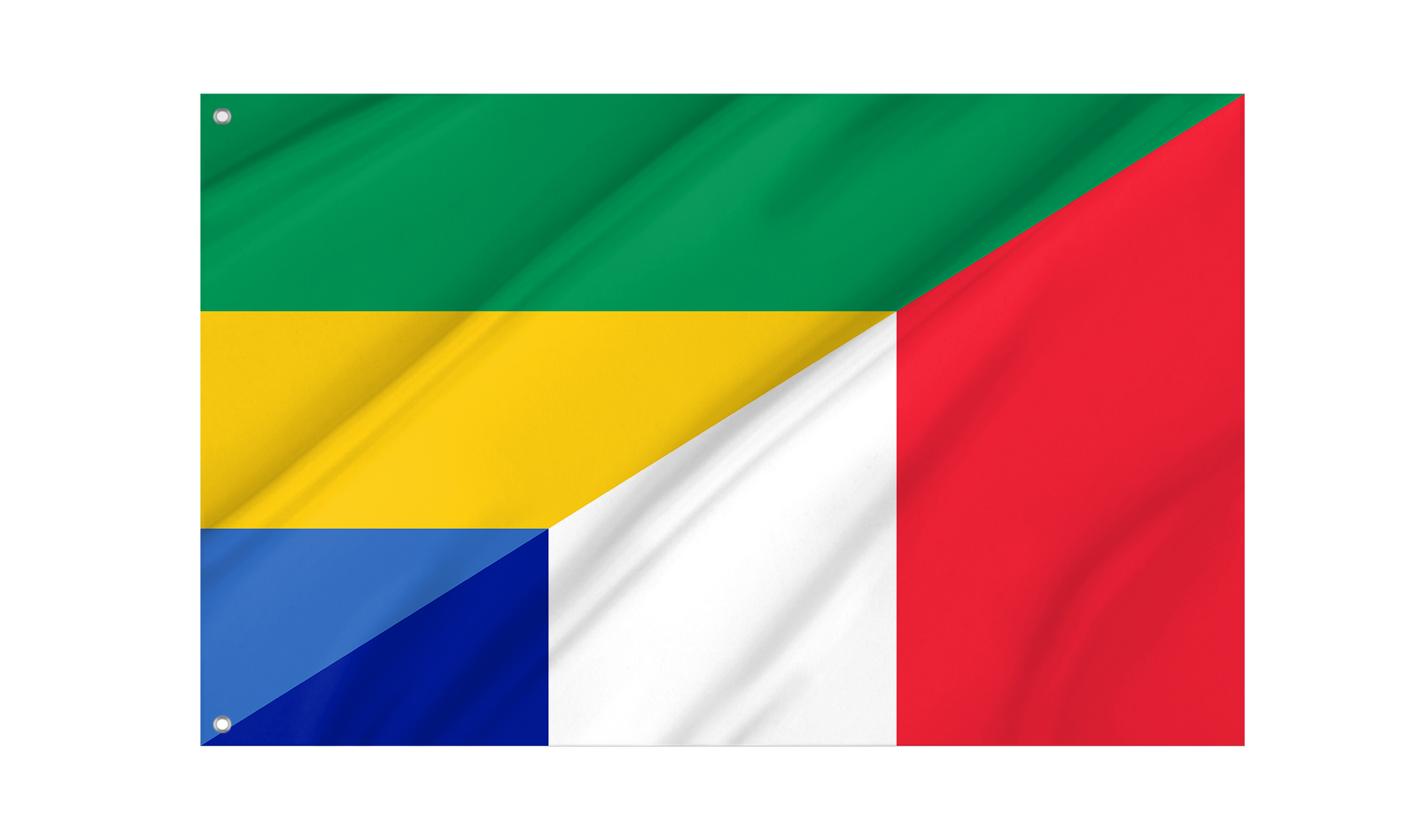 Gabon and France Friendship Flag for Indoor & Outdoor Use