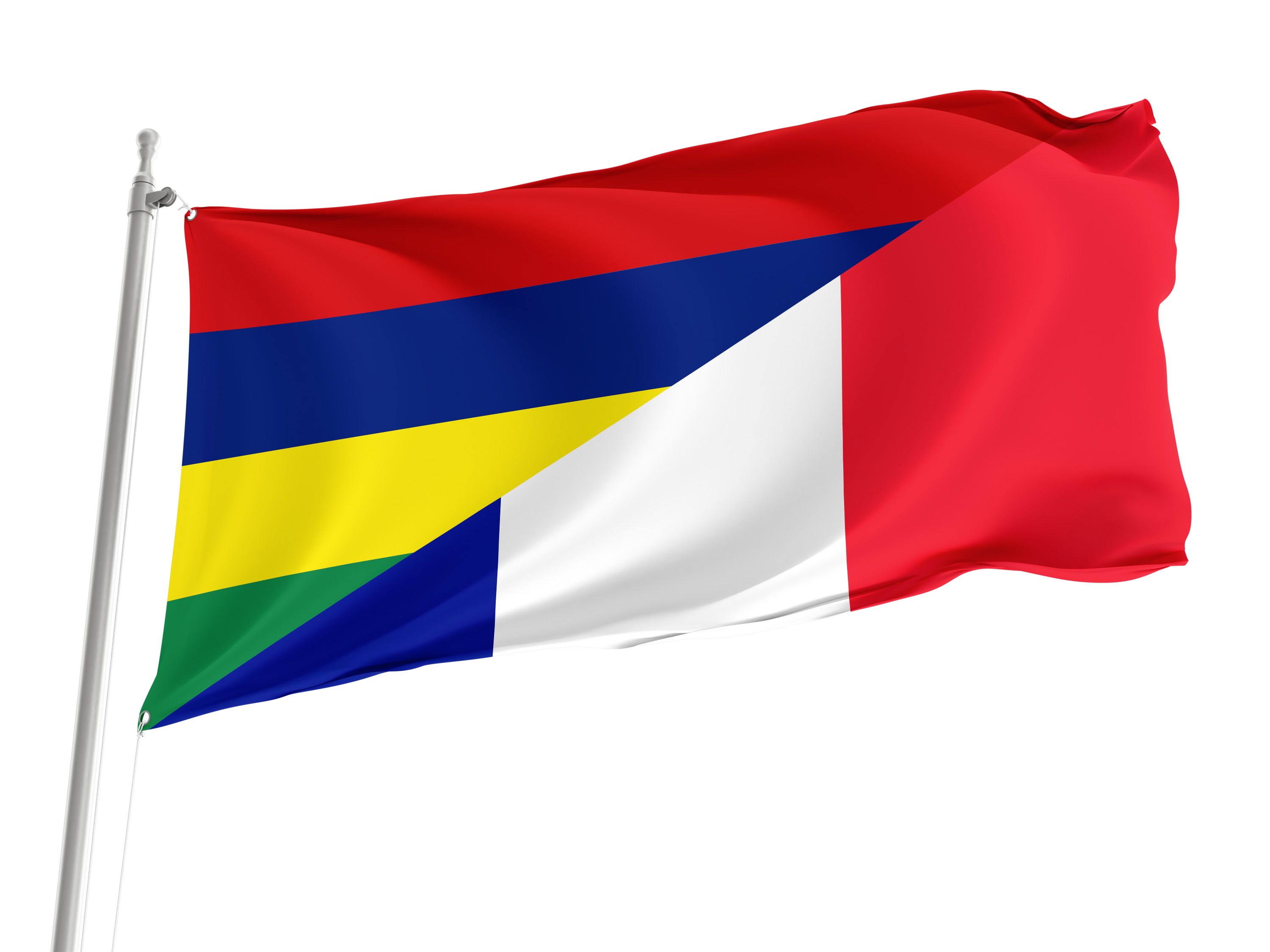 Mauritius and France Friendship Flag for Indoor & Outdoor Use