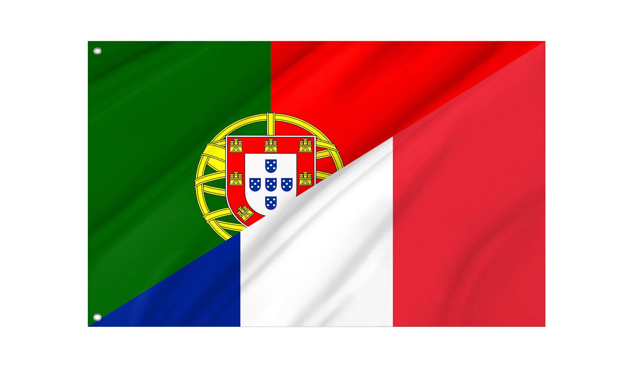 Portugal and France Friendship Flag for Indoor & Outdoor Use