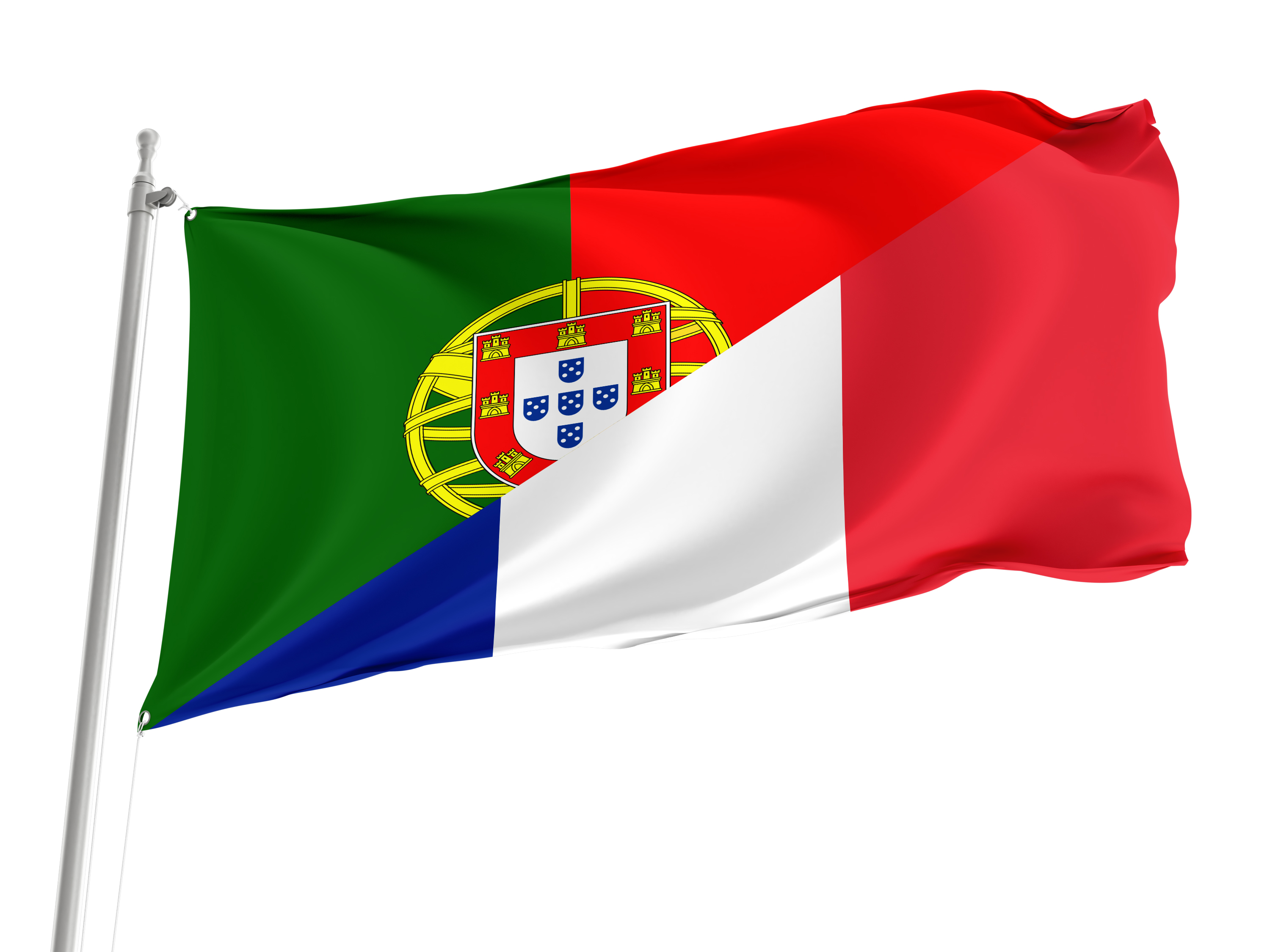 Portugal and France Friendship Flag for Indoor & Outdoor Use