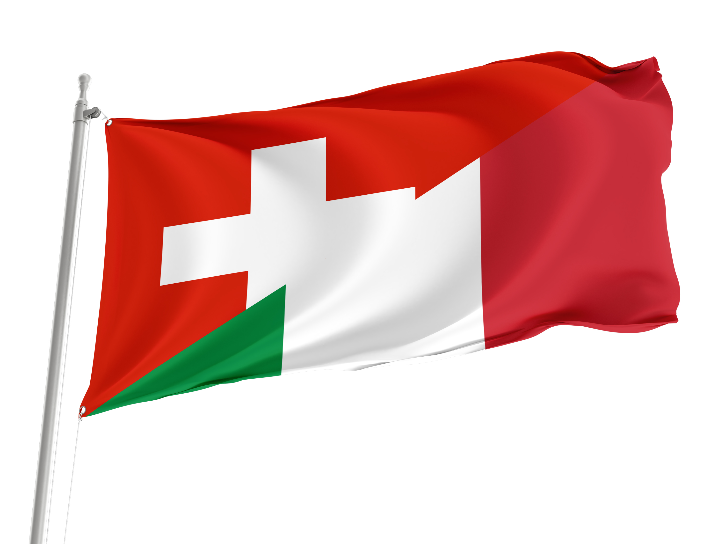 Switzerland and Italy Friendship Flag for Indoor & Outdoor Use
