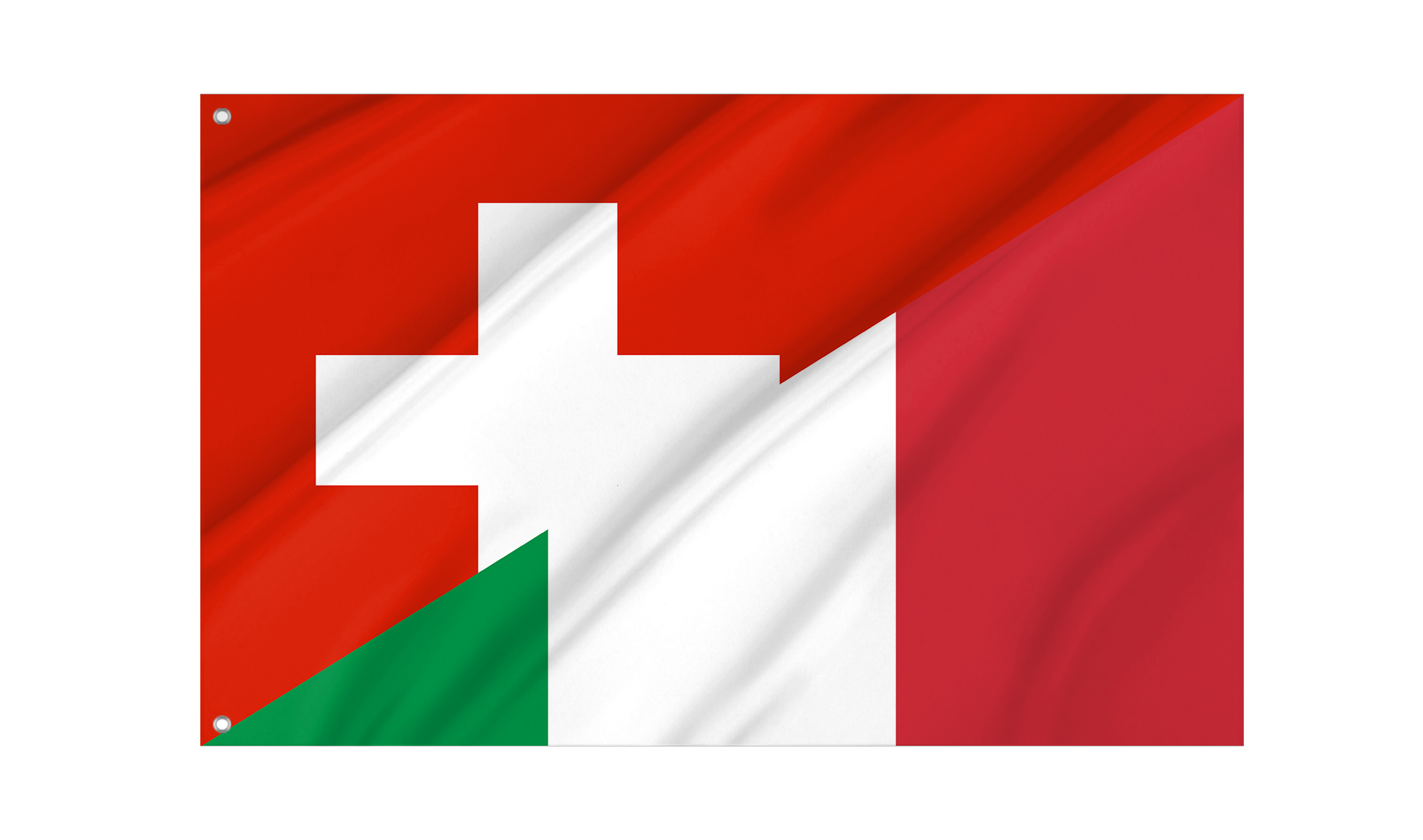 Switzerland and Italy Friendship Flag for Indoor & Outdoor Use