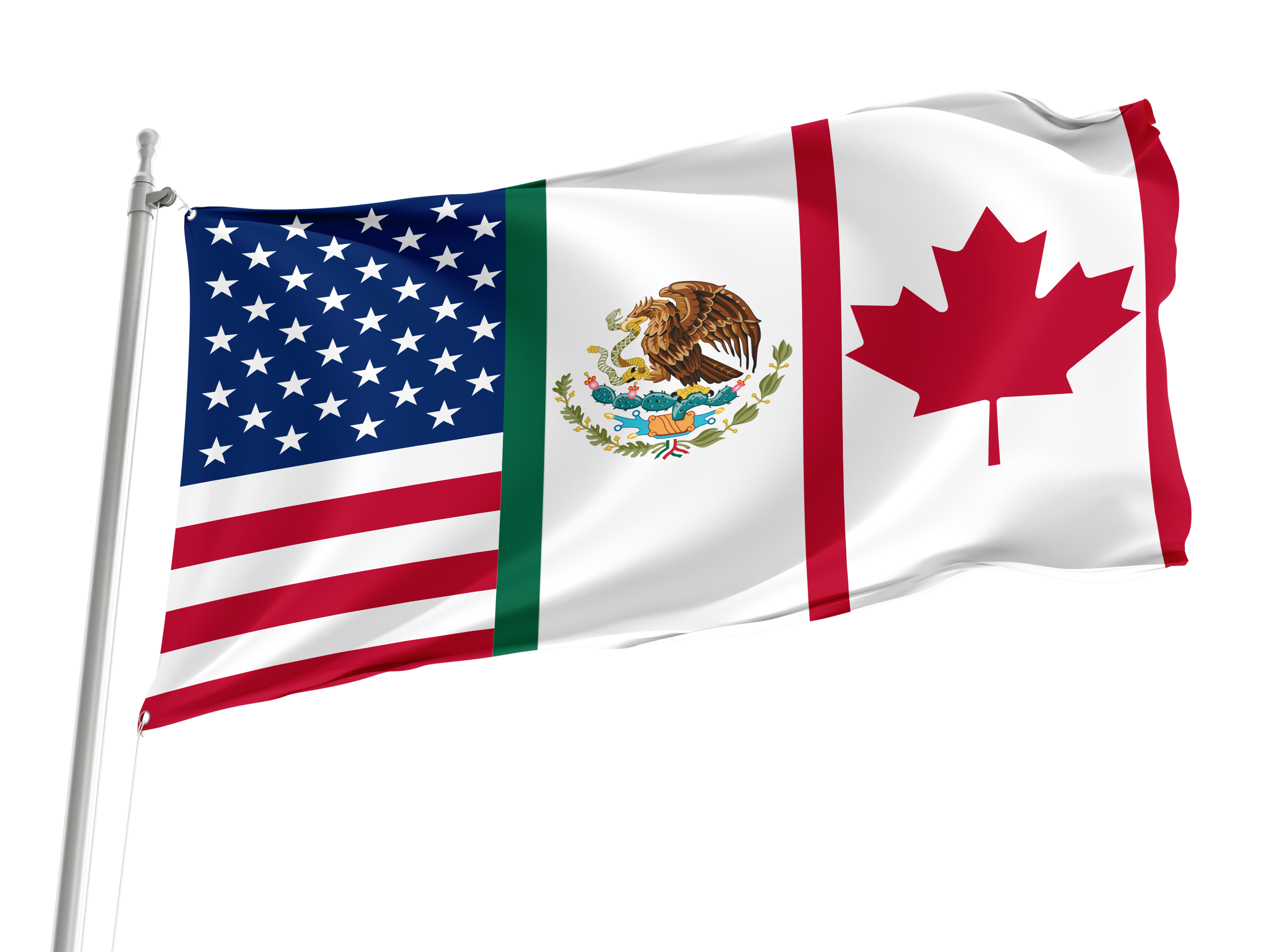 North American Friendship Flag for Indoor & Outdoor Use