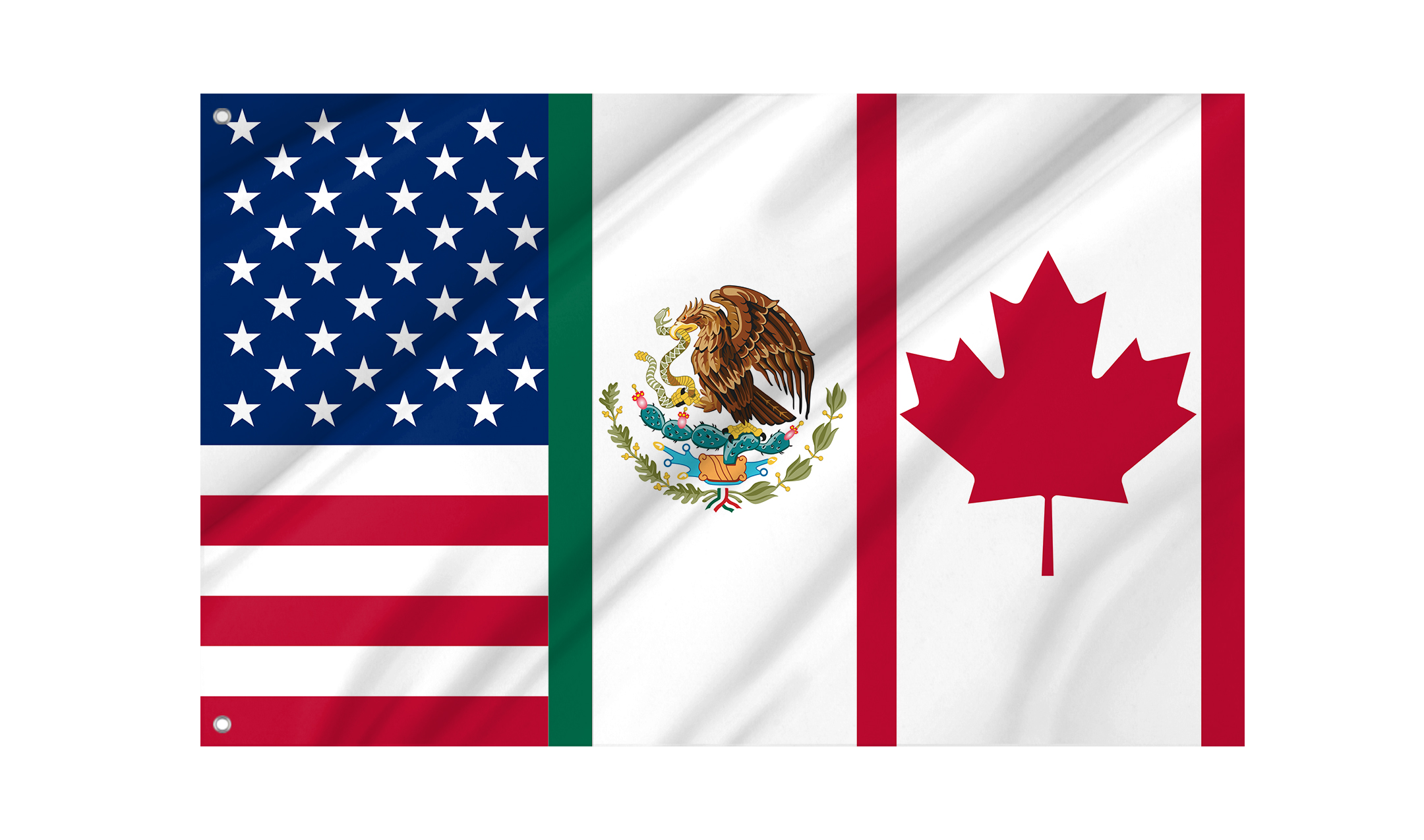 North American Friendship Flag for Indoor & Outdoor Use
