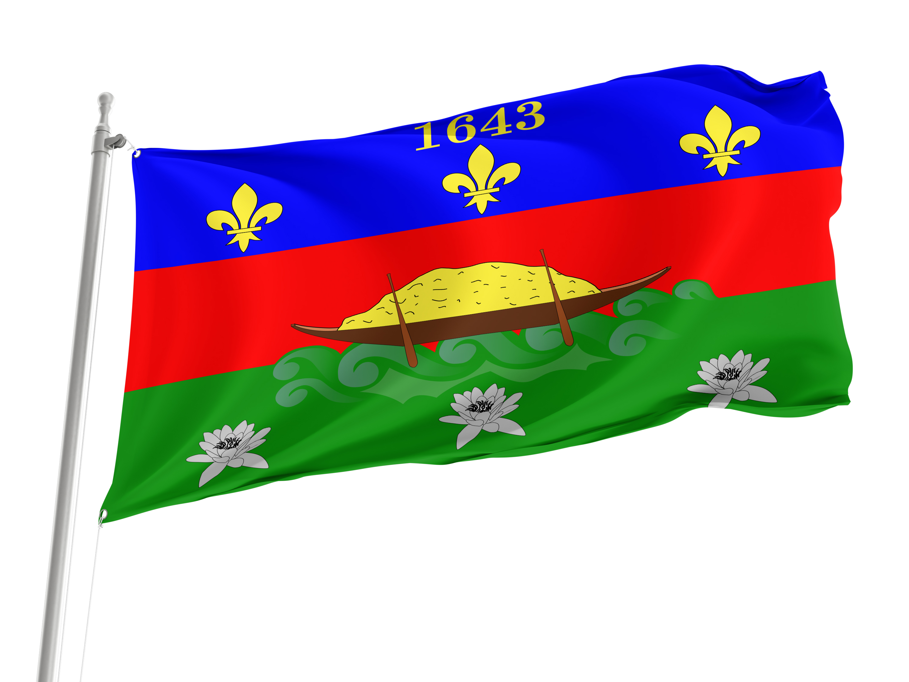 Coat of arms of Cayenne and of the French Guyana Flag for Indoor & Outdoor Use