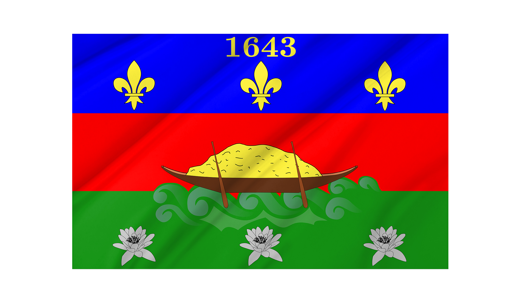 Coat of arms of Cayenne and of the French Guyana Flag for Indoor & Outdoor Use