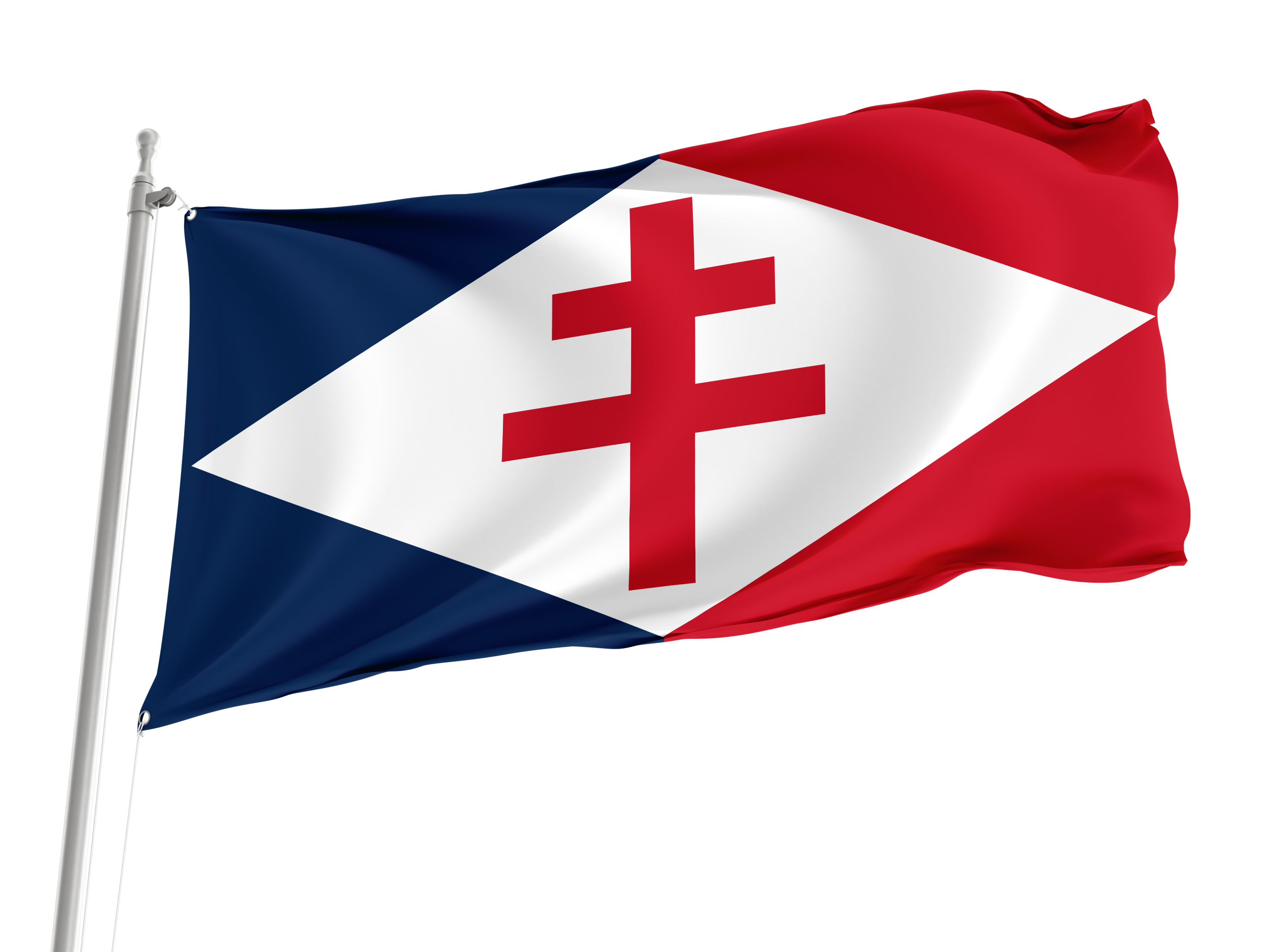 Naval Jack of Free France Flag for Indoor & Outdoor Use