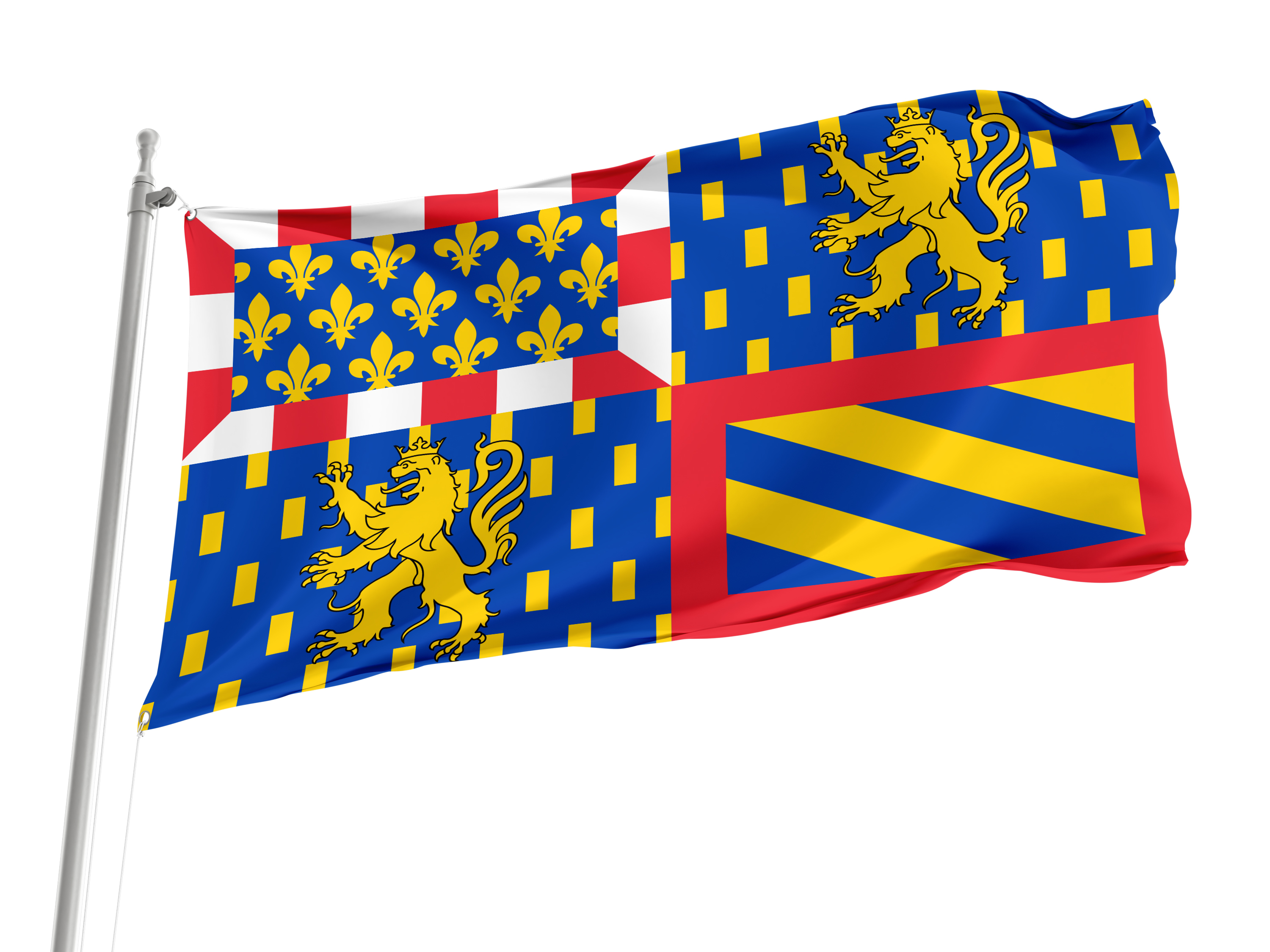 Bourgogne Franche Comté Flag for Indoor & Outdoor Use