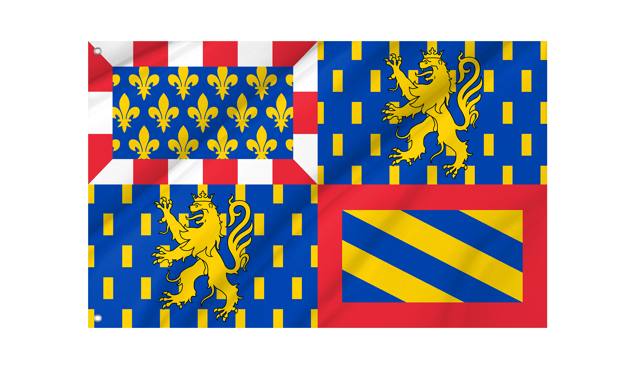 Bourgogne Franche Comté Flag for Indoor & Outdoor Use