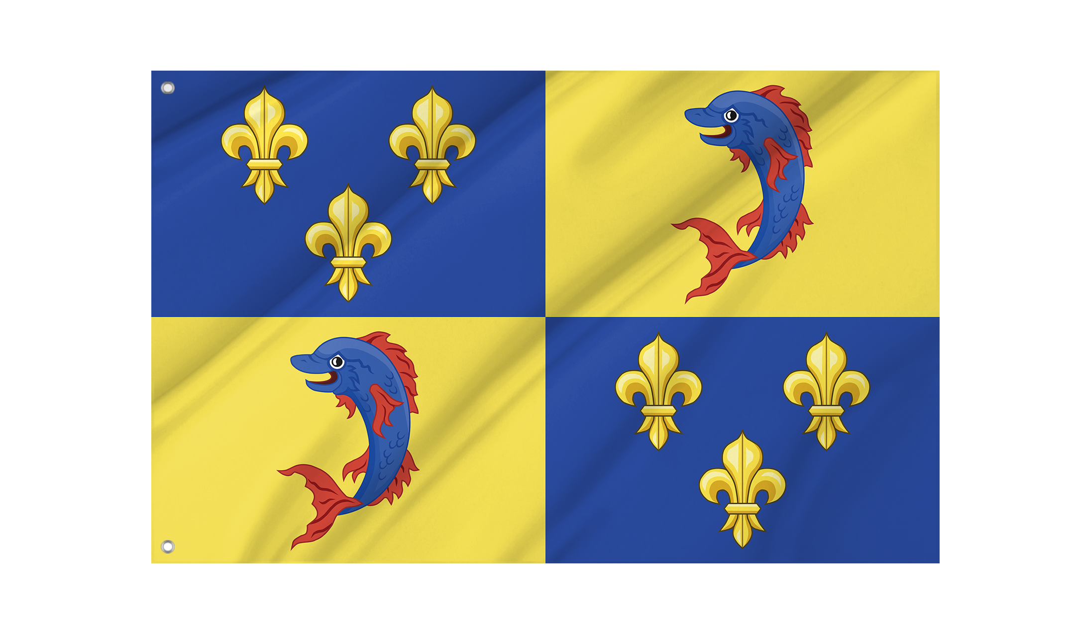 Dauphin Flag for Indoor & Outdoor Use