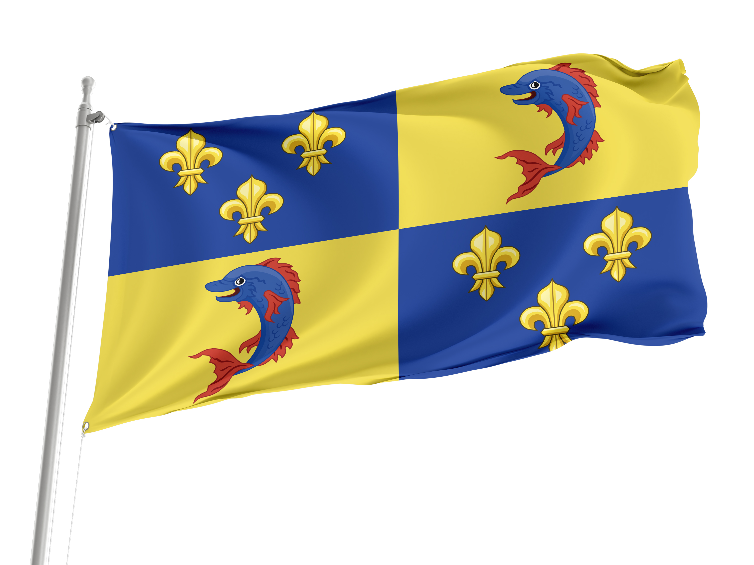Dauphin Flag for Indoor & Outdoor Use