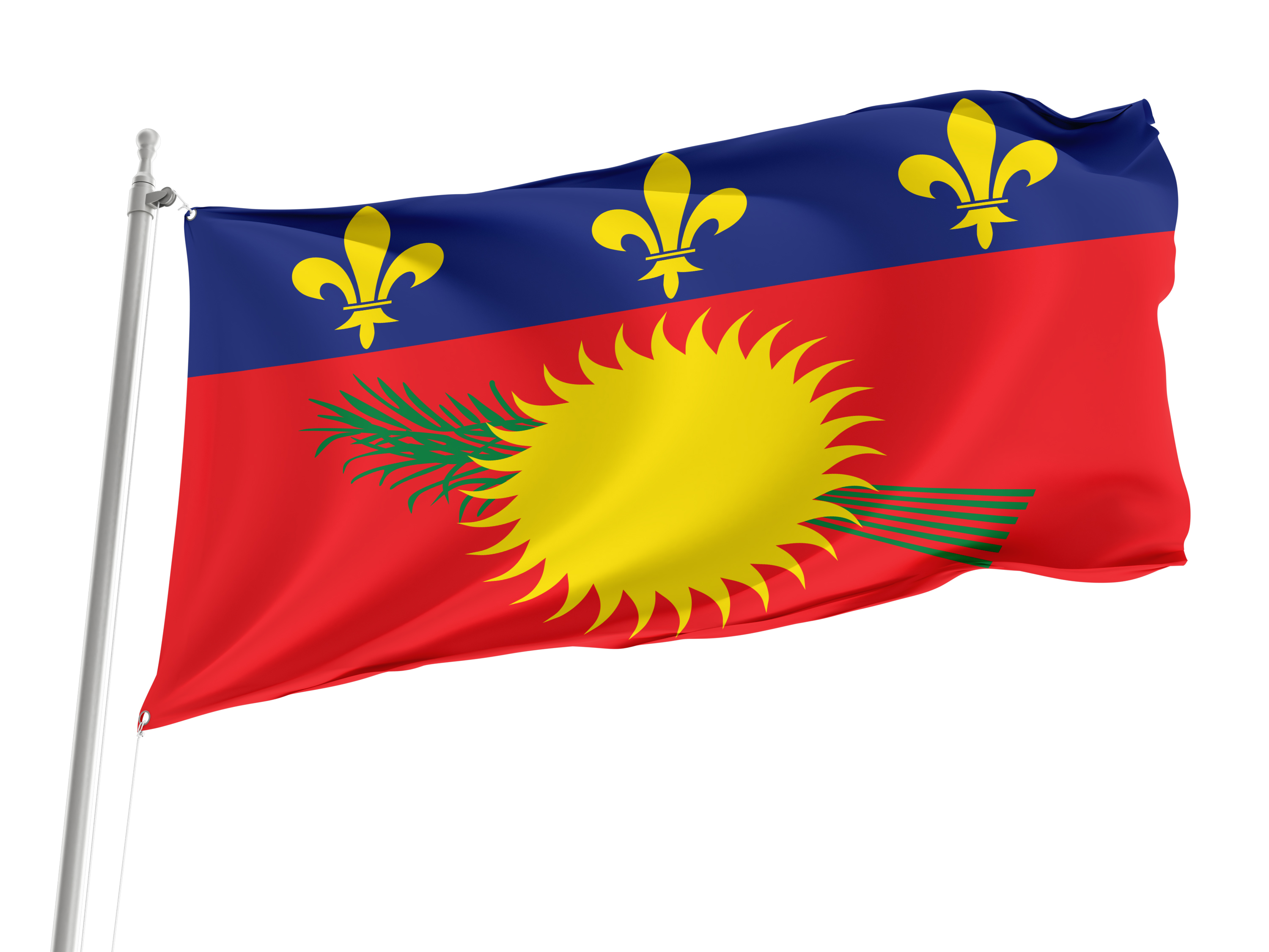 Guadeloupe Local Variant Flag for Indoor & Outdoor Use