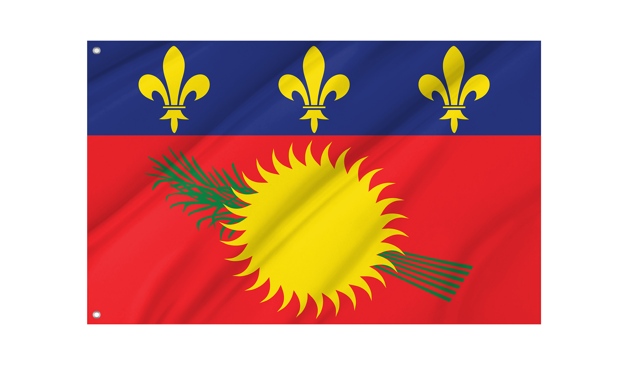 Guadeloupe Local Variant Flag for Indoor & Outdoor Use
