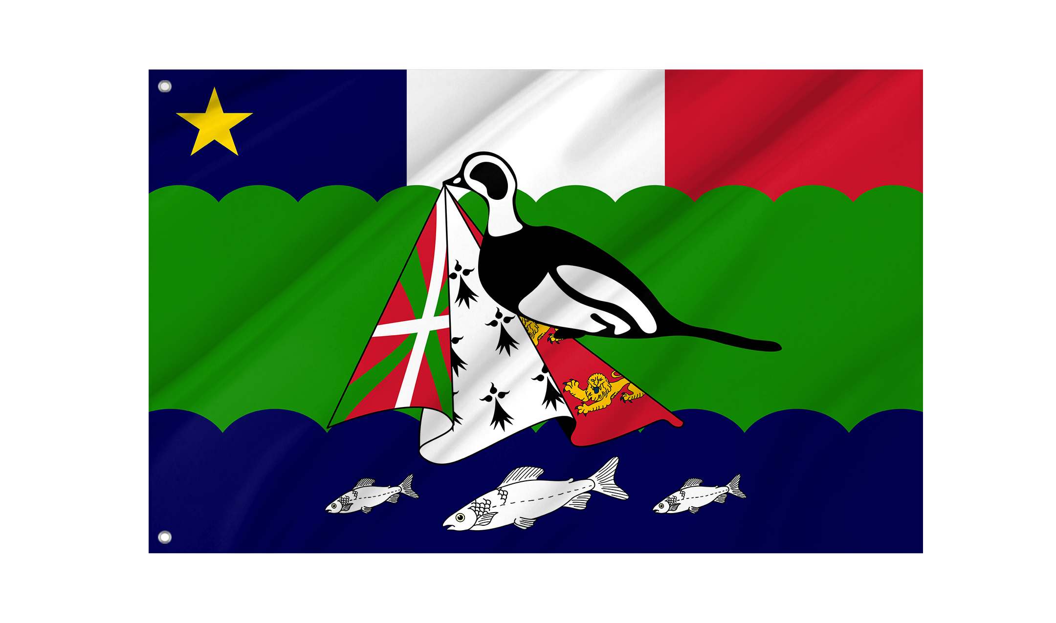 Miquelon Langlade Flag for Indoor & Outdoor Use
