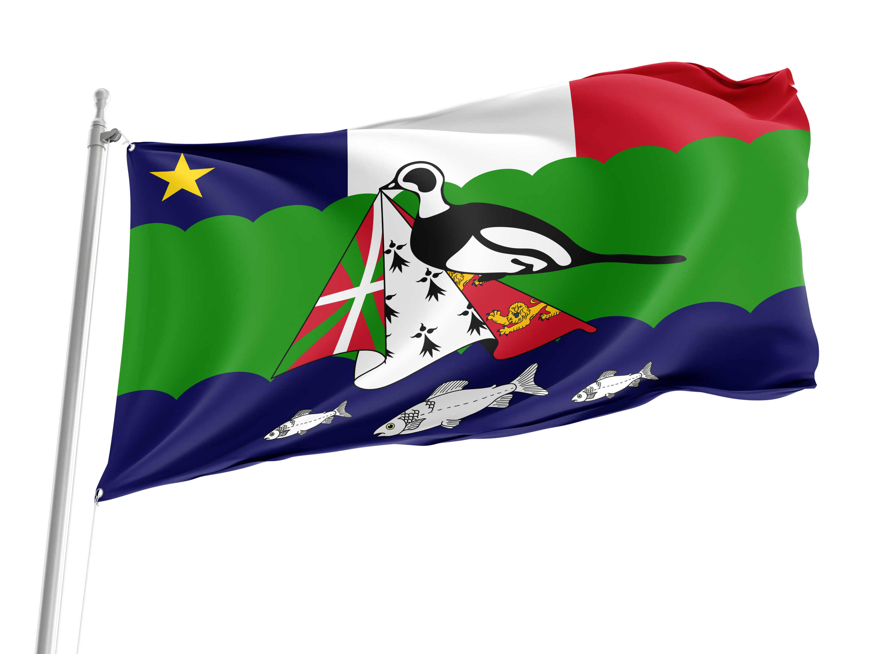 Miquelon Langlade Flag for Indoor & Outdoor Use