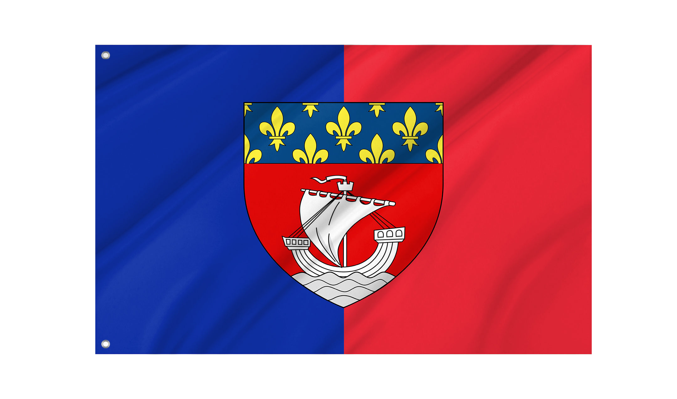 Paris with Shield Flag for Indoor & Outdoor Use
