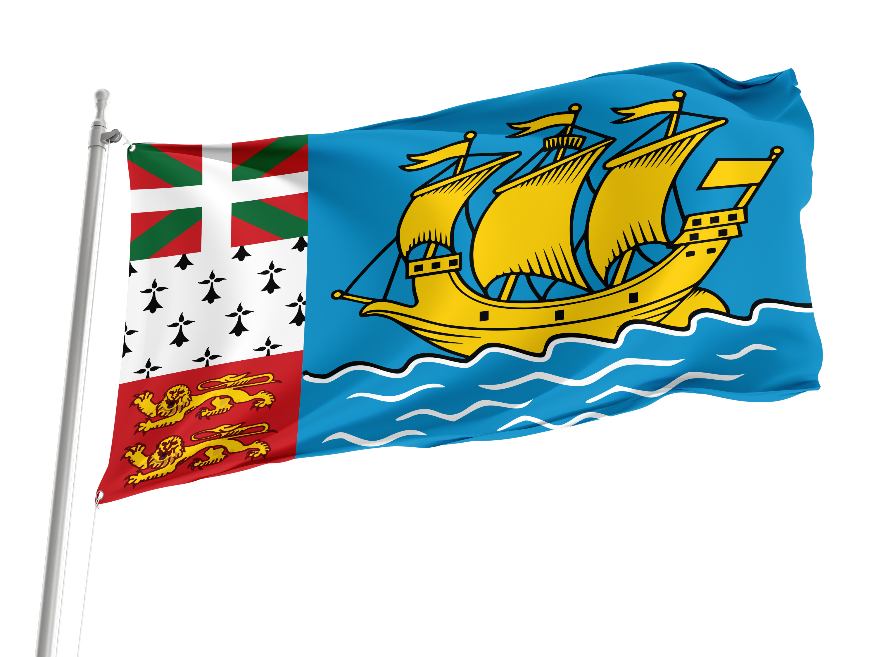 Saint Pierre and Miquelon Flag for Indoor & Outdoor Use