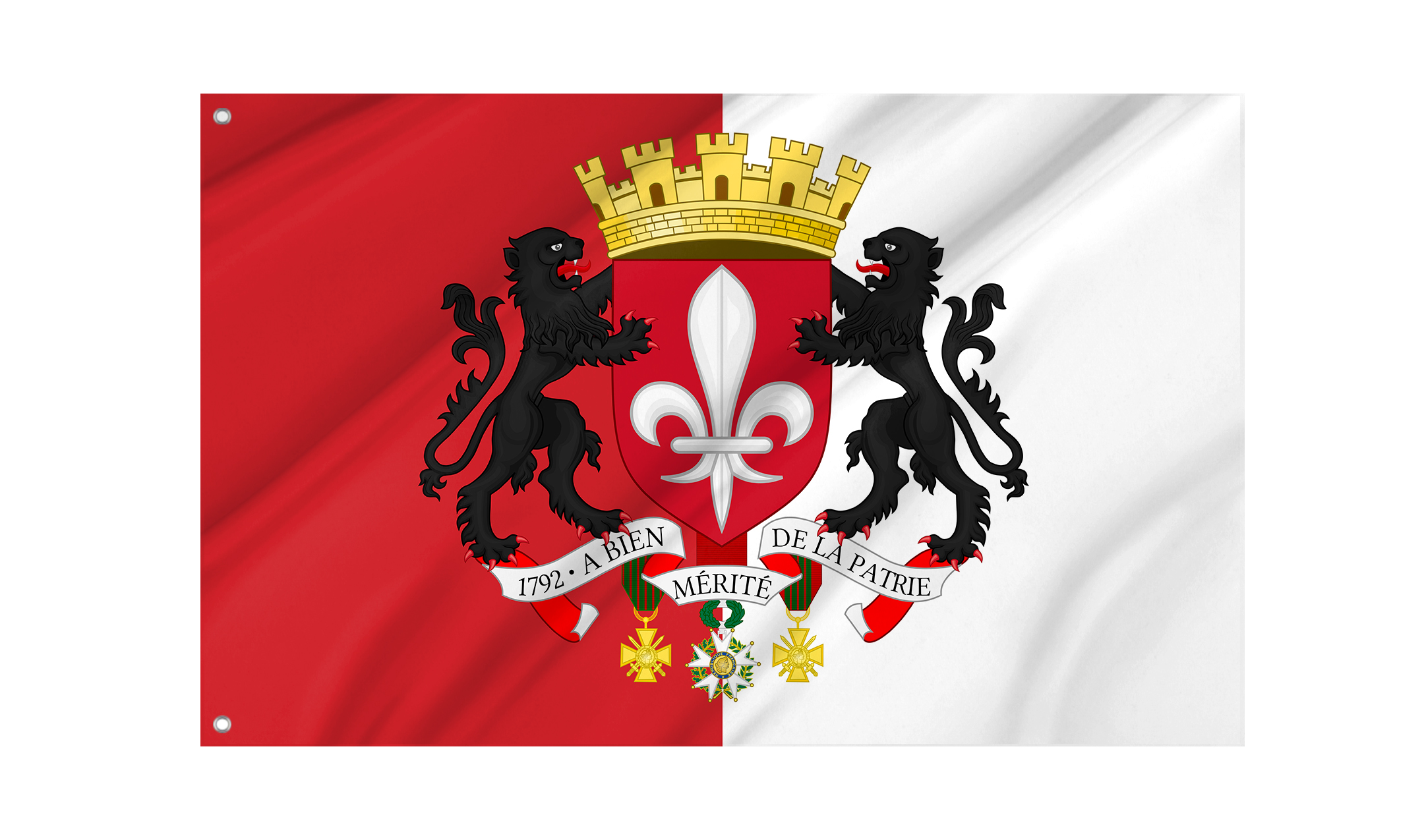 Lille Coat of Arms Flag for Indoor & Outdoor Use