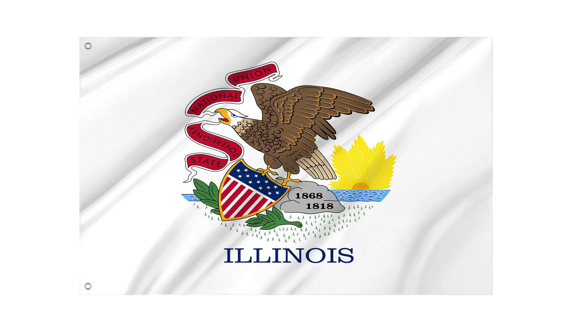 Illinois State Flag for Indoor & Outdoor Use