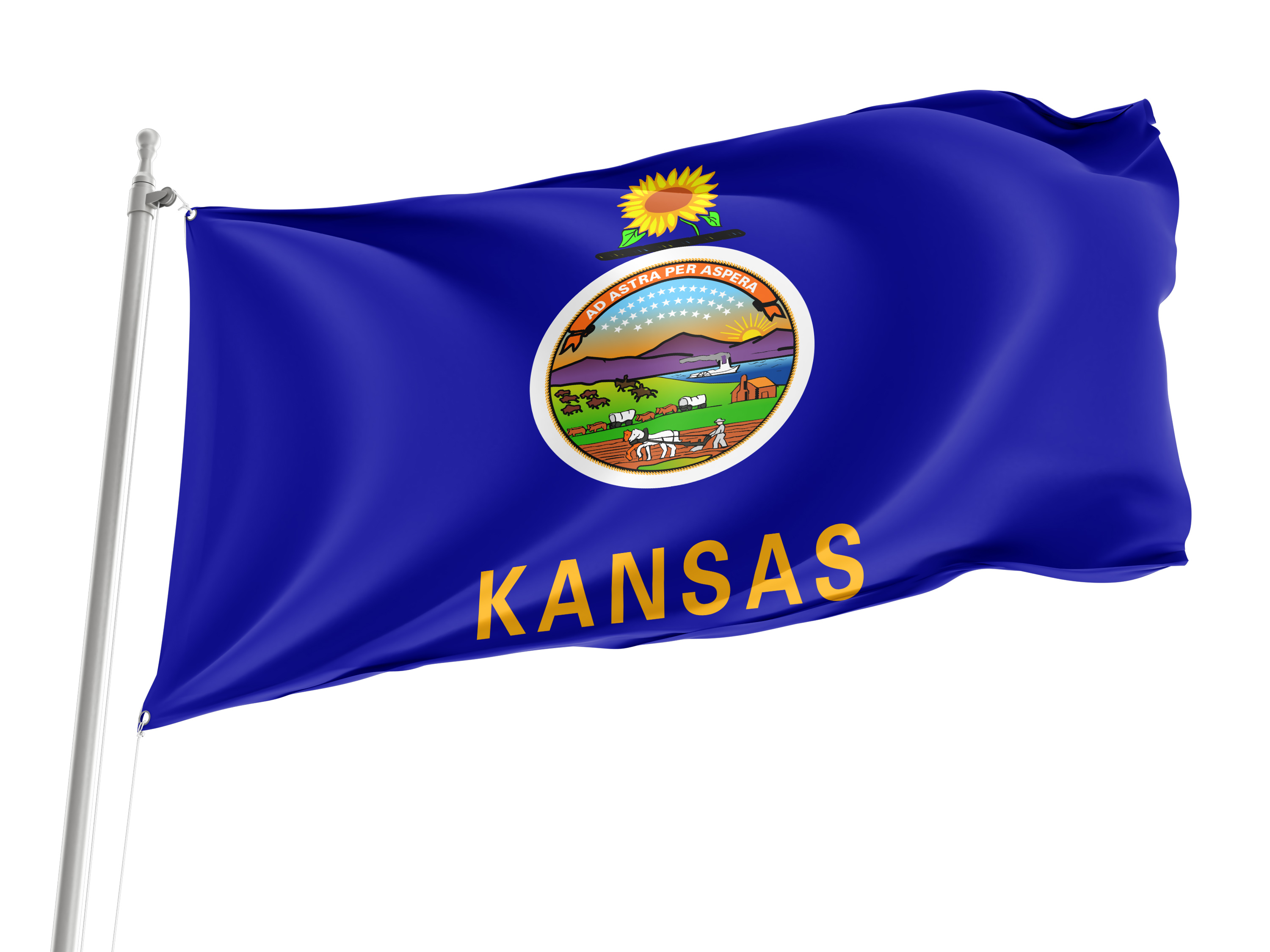 Kansas State Flag for Indoor & Outdoor Use