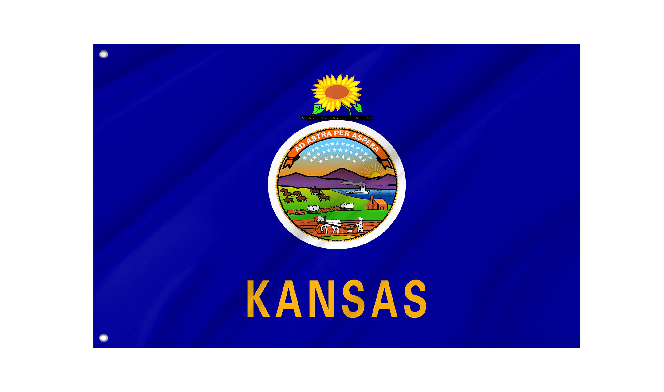 Kansas State Flag for Indoor & Outdoor Use