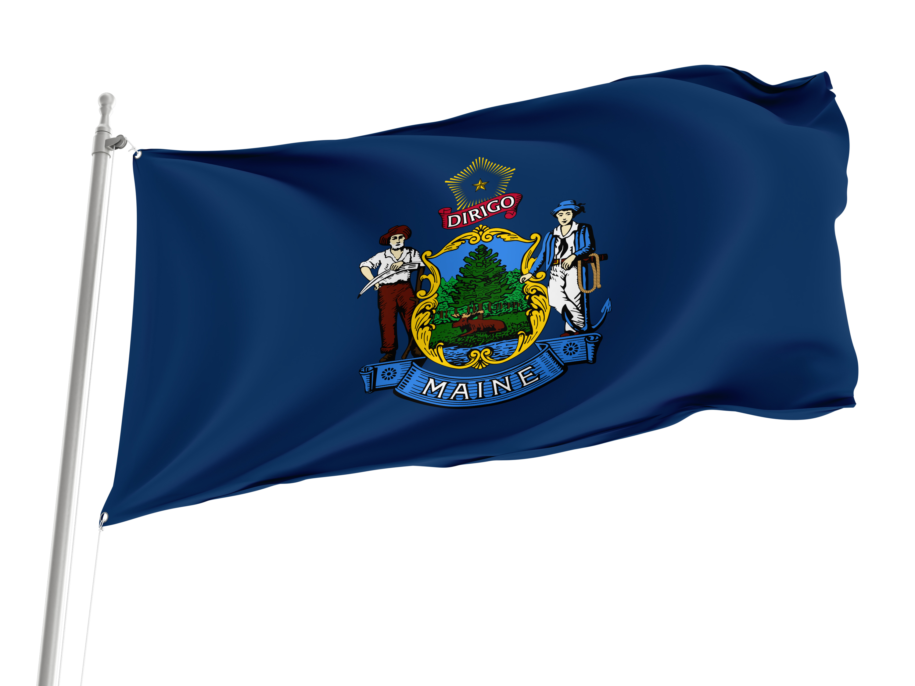 Maine State Flag for Indoor & Outdoor Use