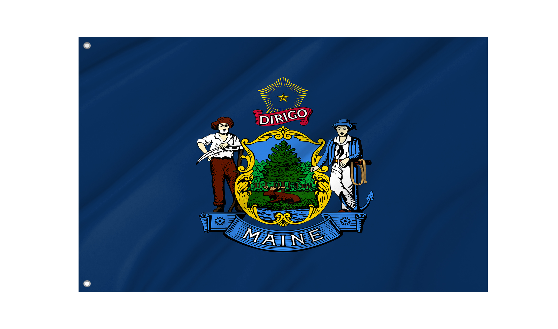 Maine State Flag for Indoor & Outdoor Use