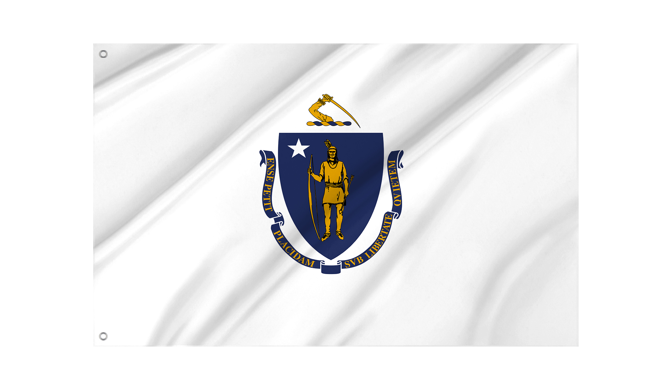 Massachusetts State Flag for Indoor & Outdoor Use