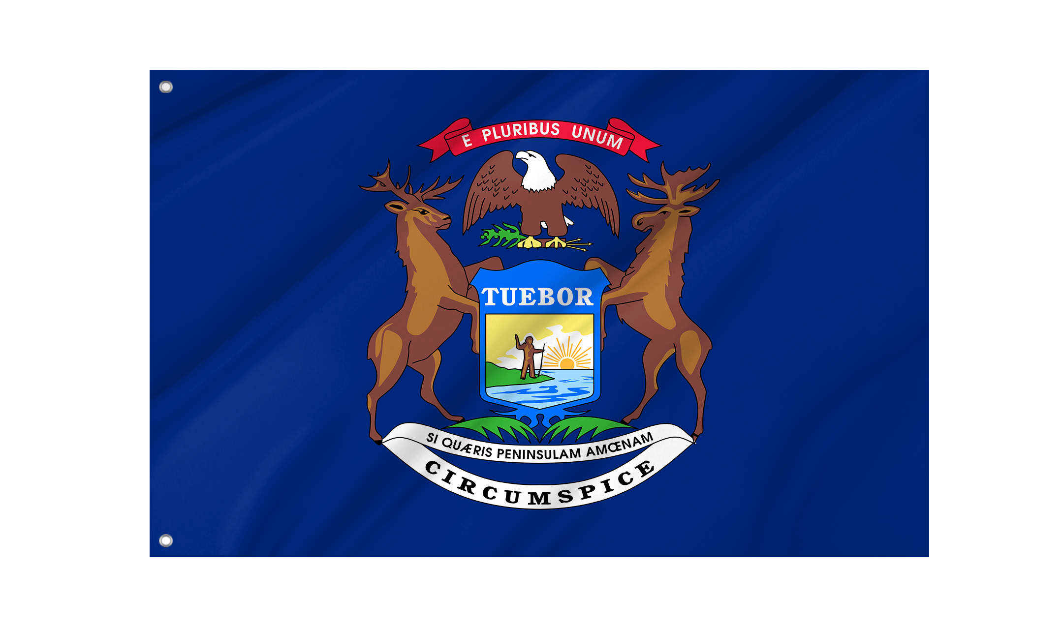 Michigan State Flag for Indoor & Outdoor Use